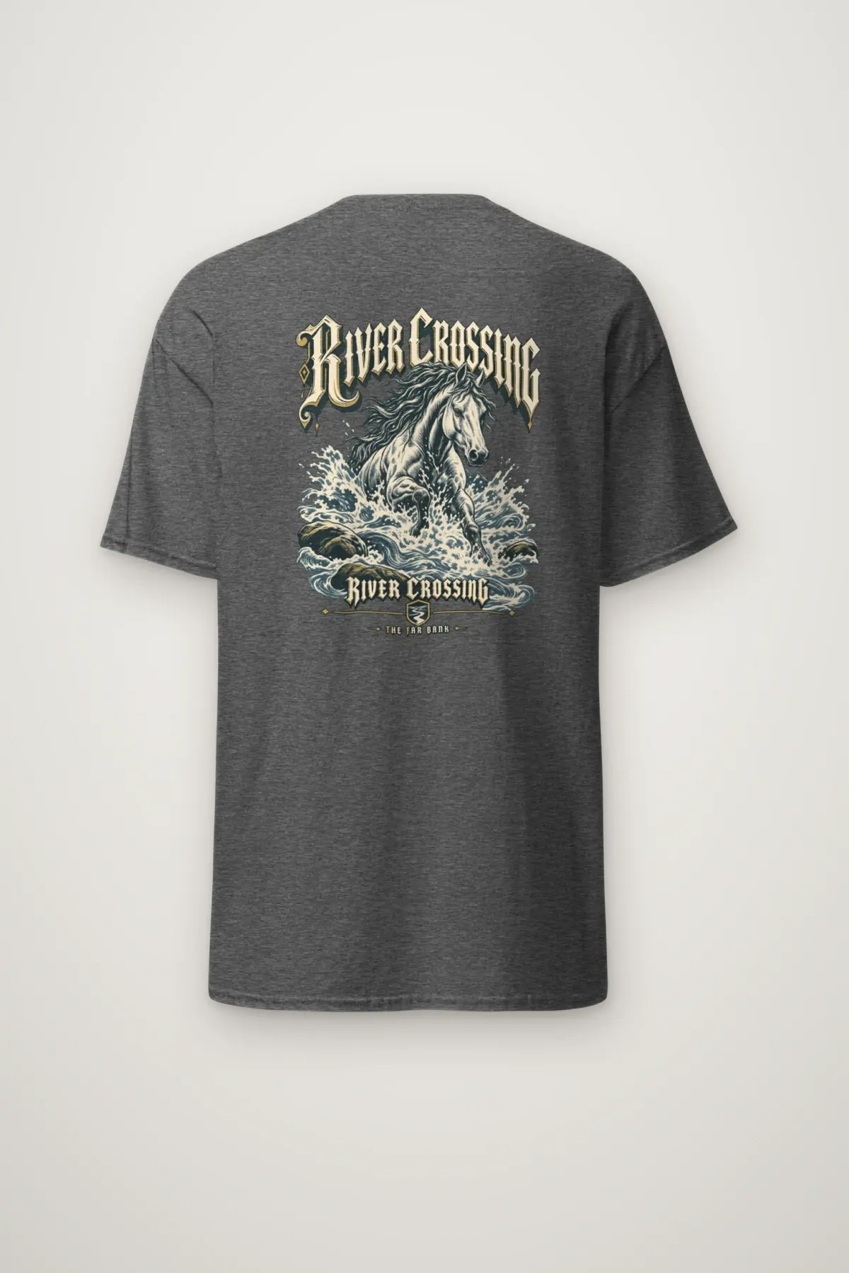 "River Crossing" Heavyweight Unisex Crewneck T-shirt