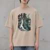 "River Rapids Collage" Men's Oversized Heavyweight Crewneck T-Shirt