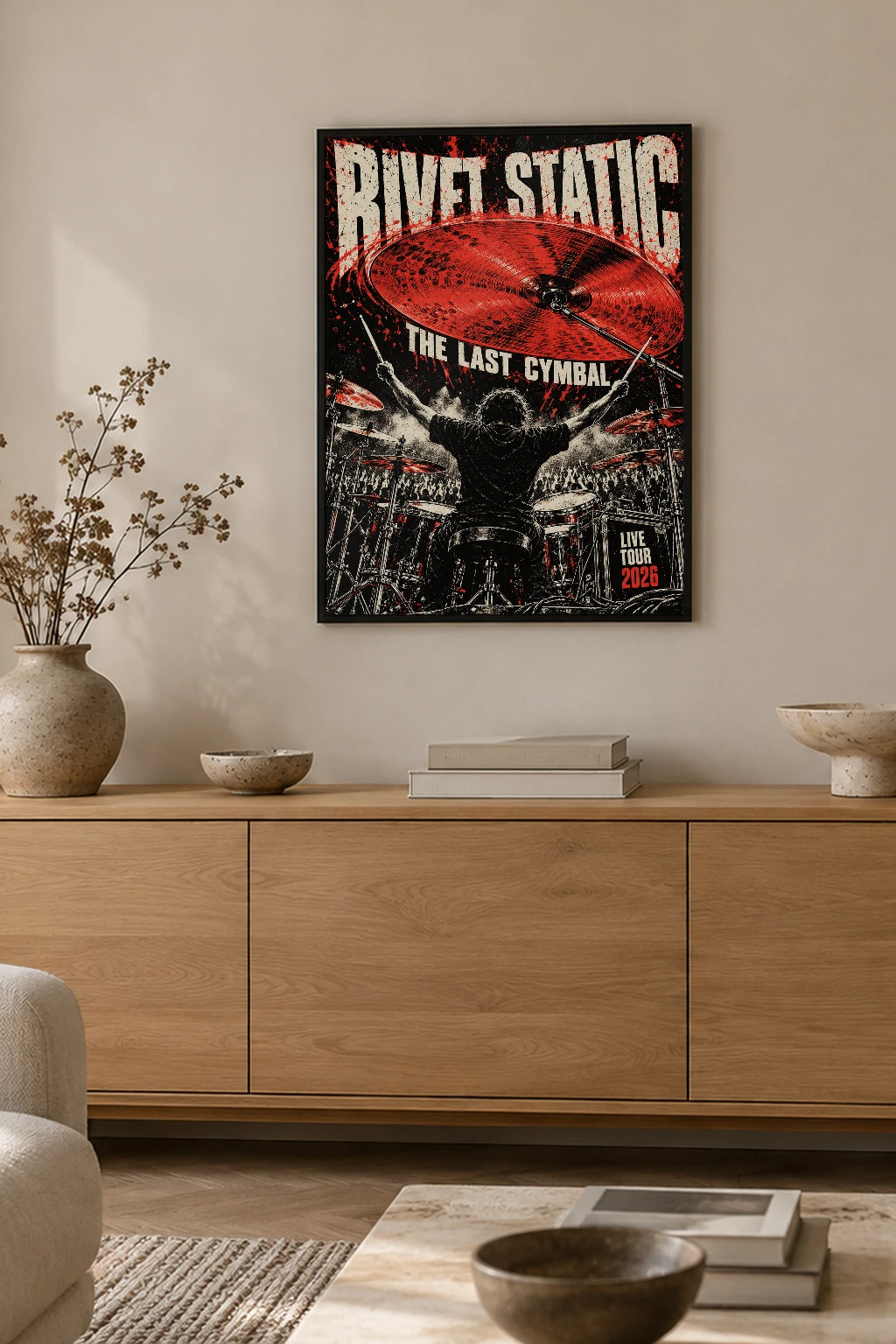 "Rivet Static The Last Cymbal" Premium Wooden Framed Poster