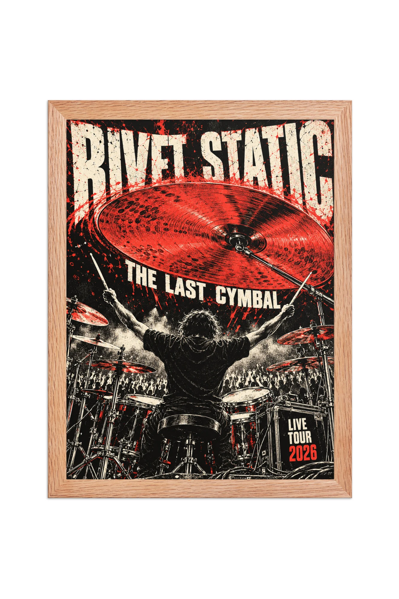 "Rivet Static The Last Cymbal" Premium Wooden Framed Poster