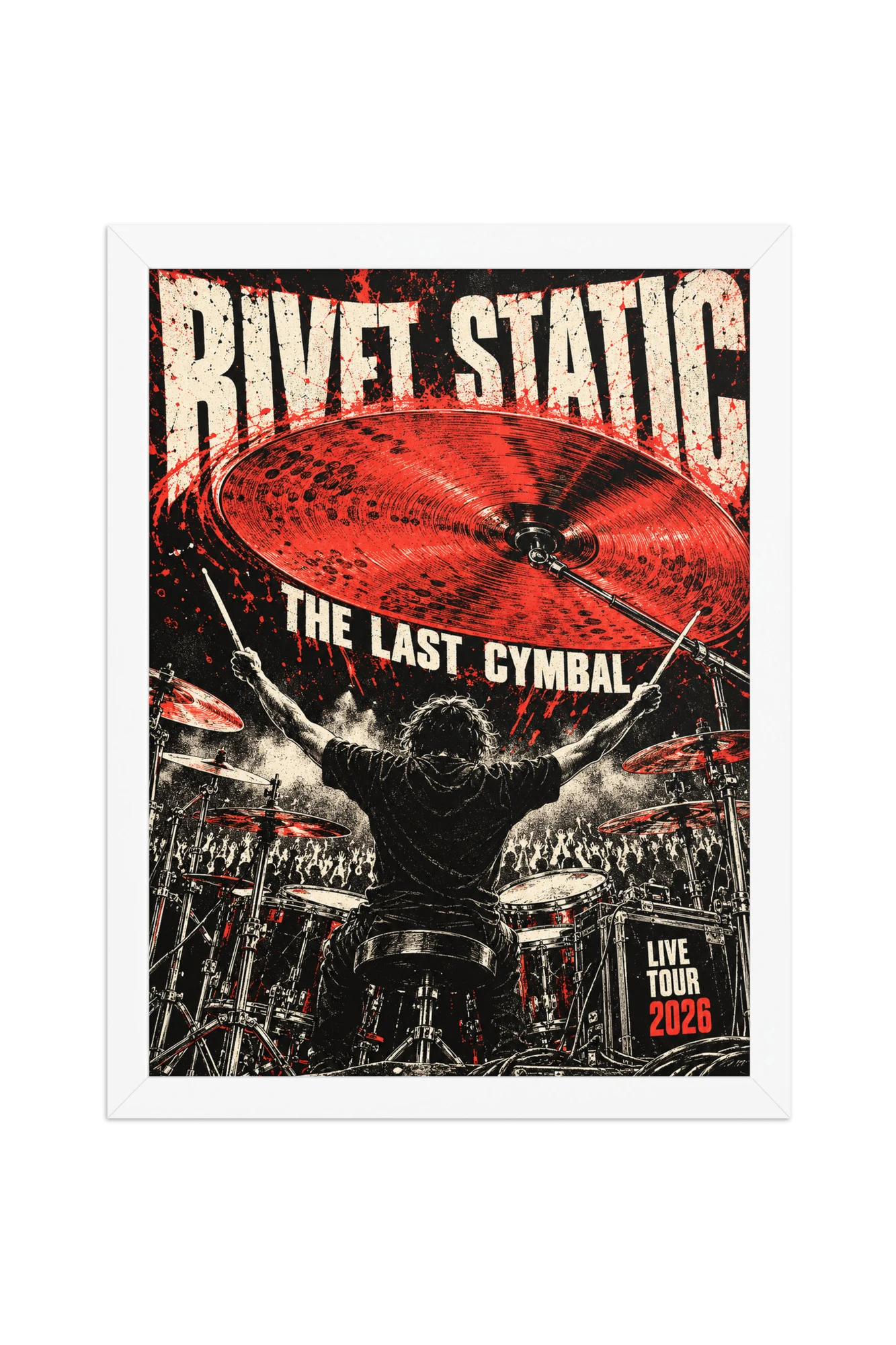 "Rivet Static The Last Cymbal" Premium Wooden Framed Poster