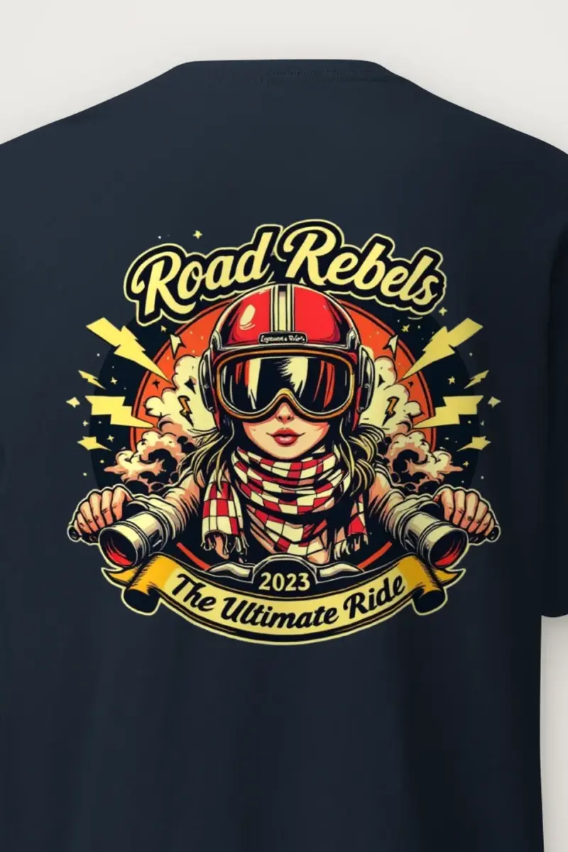 "Road Rebels" Heavyweight Unisex Crewneck T-shirt