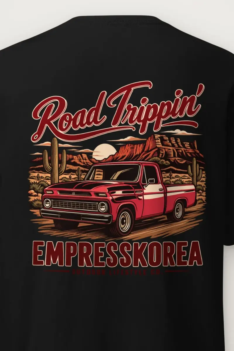 "Road Trippin’" Heavyweight Unisex Crewneck T-shirt