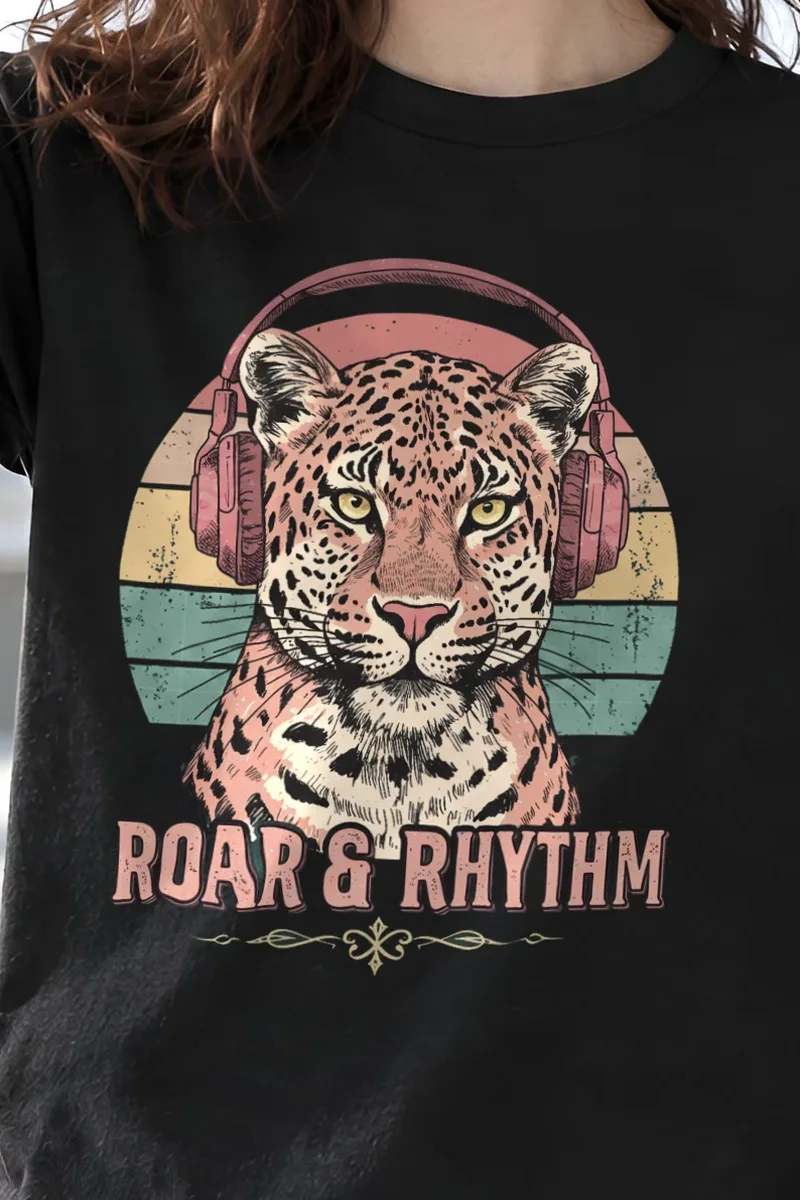 "Roar & Rhythm" Heavyweight Unisex Crewneck T-shirt