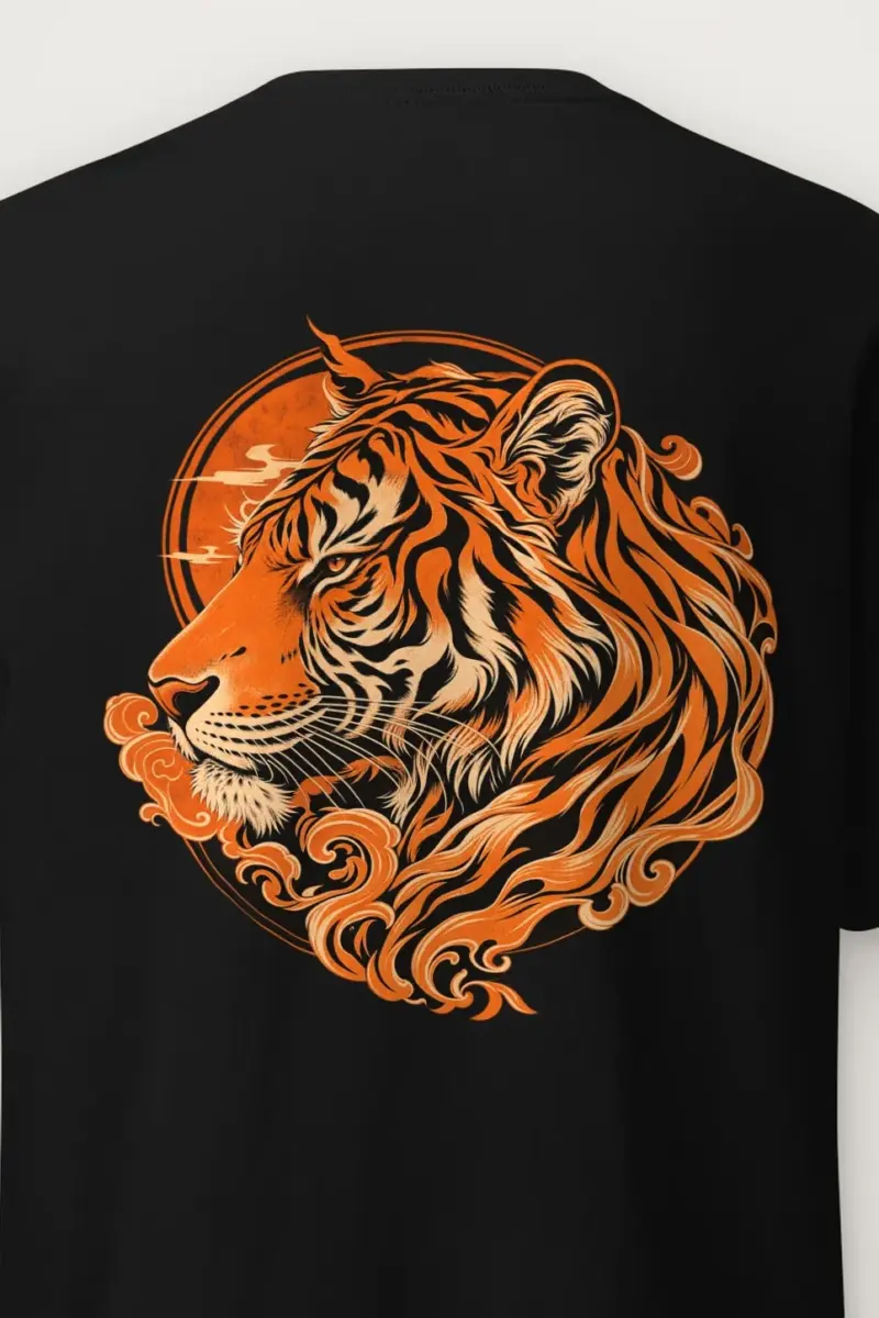 "Roaring Tiger Ink" Heavyweight Unisex Crewneck T-shirt