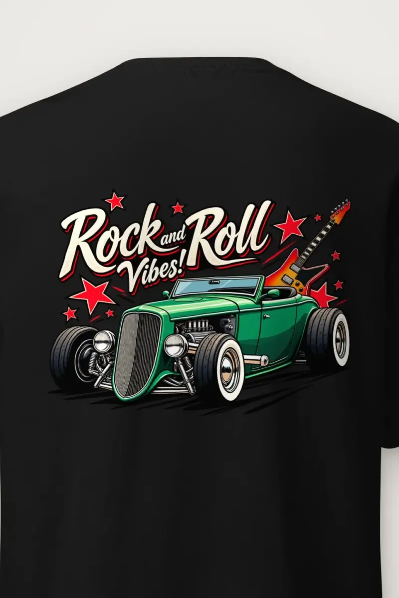 "Rock and Roll Vibes" Heavyweight Unisex Crewneck T-shirt