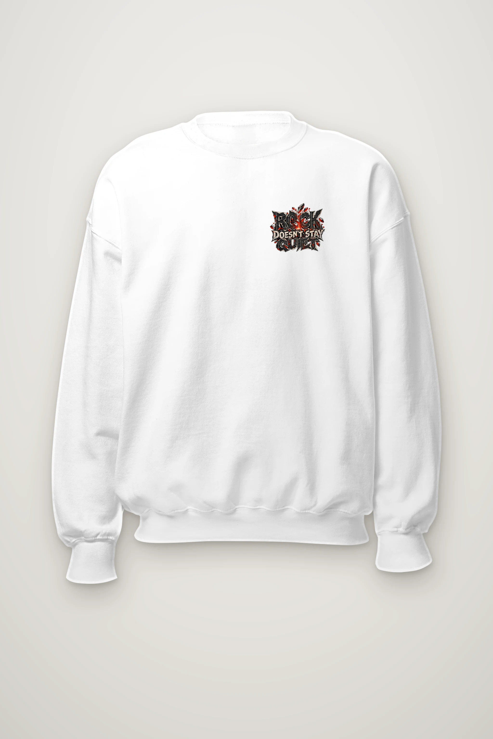 "Rock Doesn't Stay Quiet" Heavy Blend Unisex Crewneck Sweatshirt