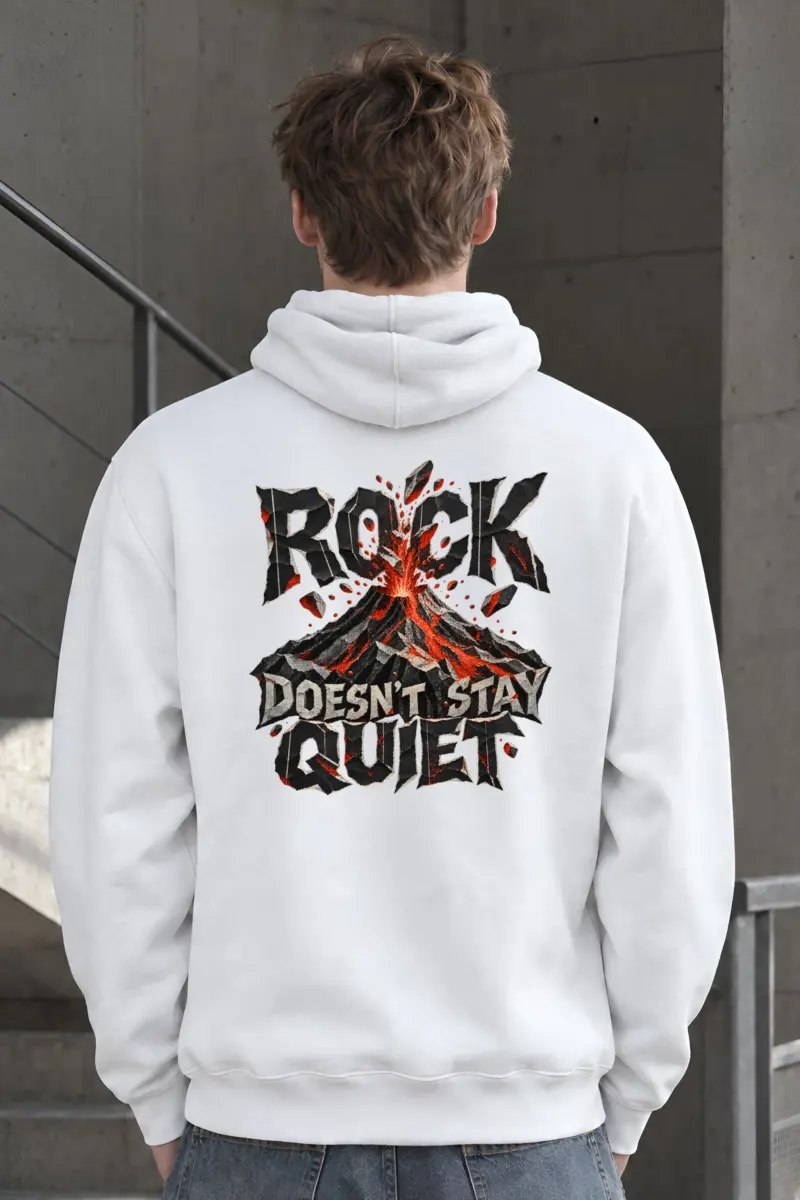 “Rock Doesn’t Stay Quiet” Heavy Blend Unisex Pullover Hoodie