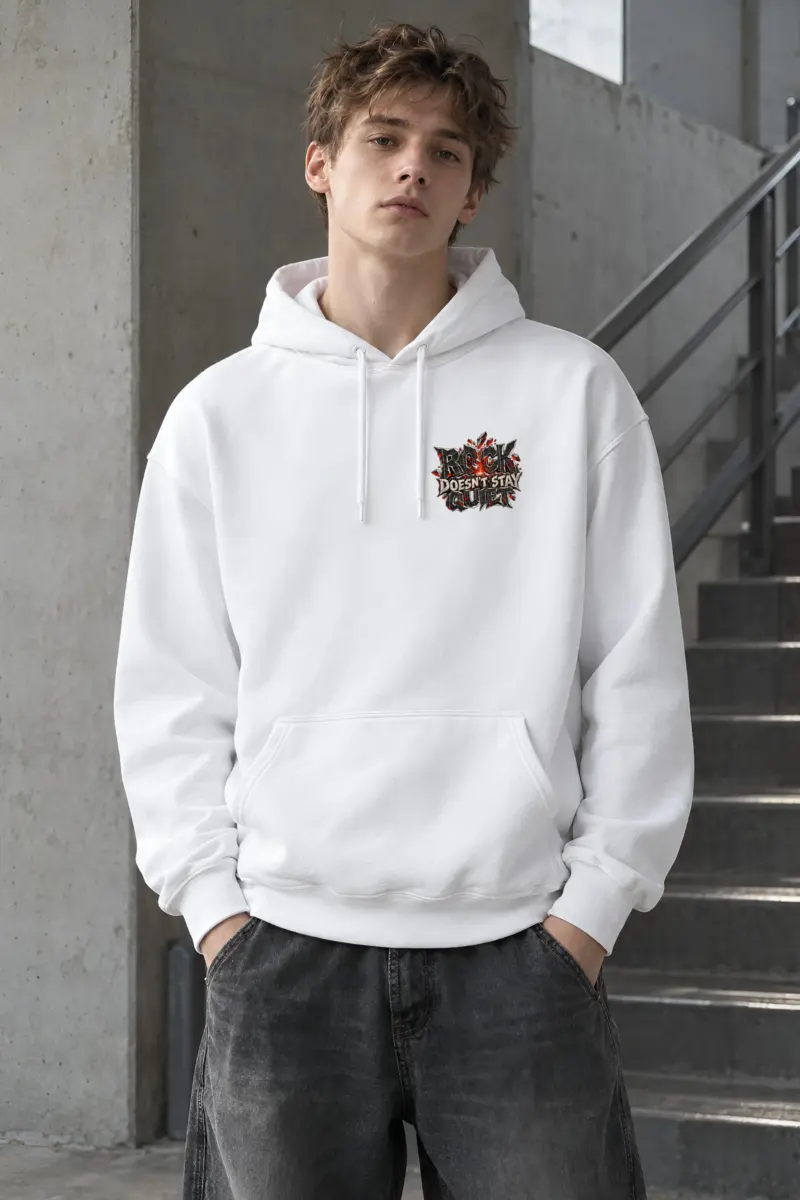 "Rock Doesn't Stay Quiet" Heavy Blend Unisex Pullover Hoodie