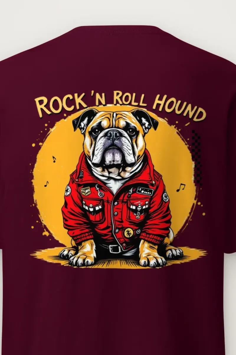 "Rock ’N Roll Hound" Heavyweight Unisex Crewneck T-shirt