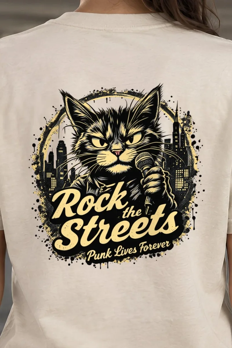 "Rock The Streets" Heavyweight Unisex Crewneck T-shirt