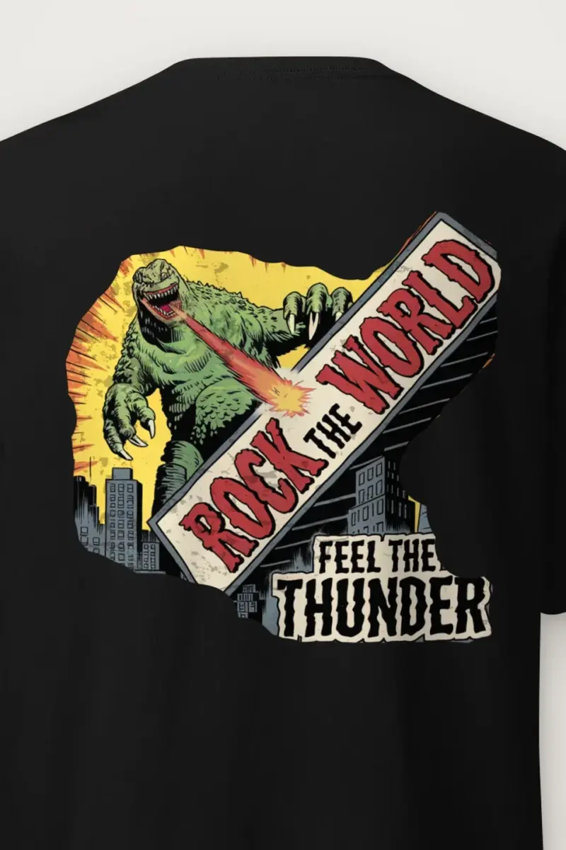 "Rock The World" Heavyweight Unisex Crewneck T-shirt