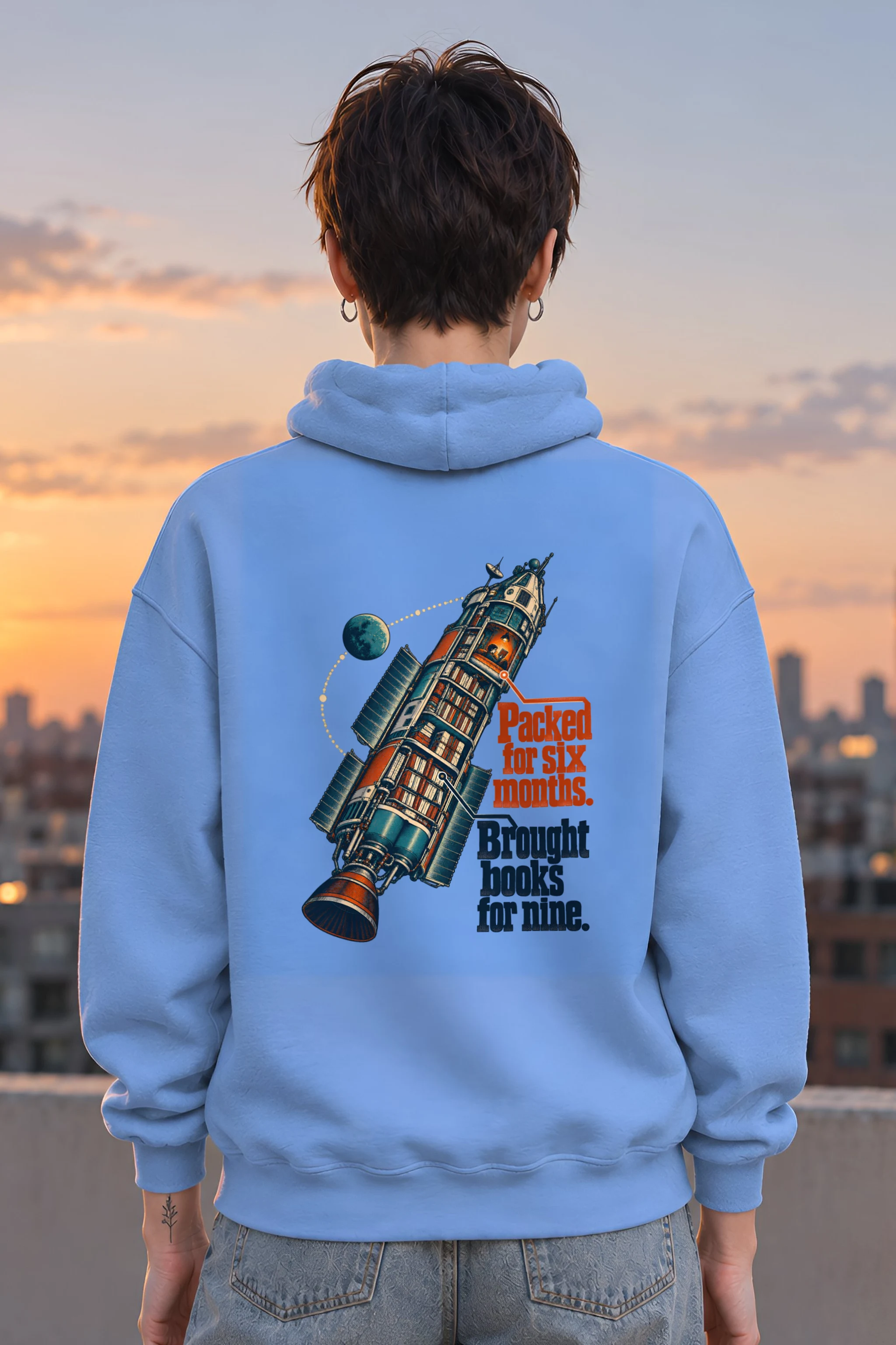 "Rocket Library" Unisex Pullover Hoodie