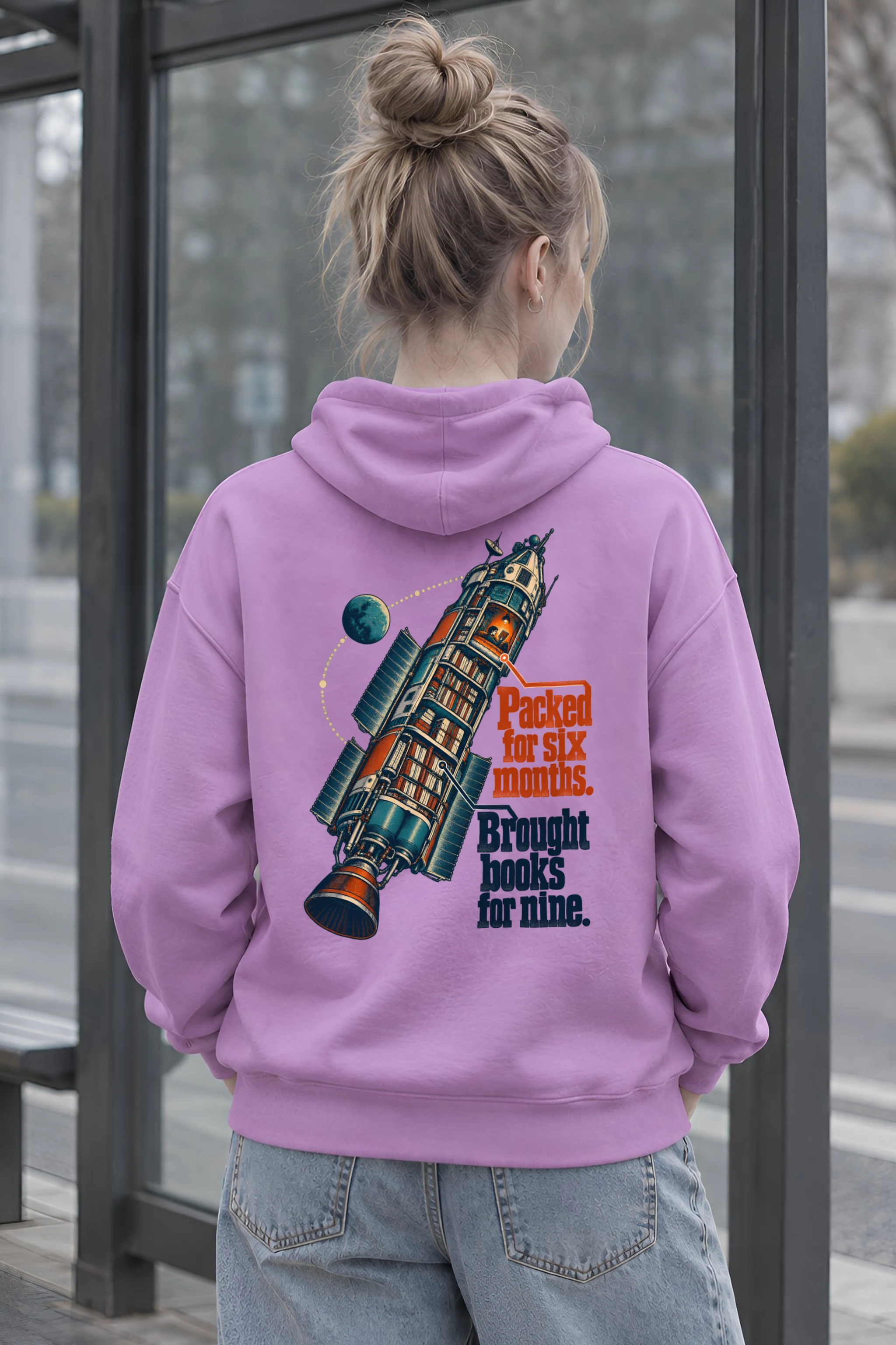 "Rocket Library" Unisex Pullover Hoodie