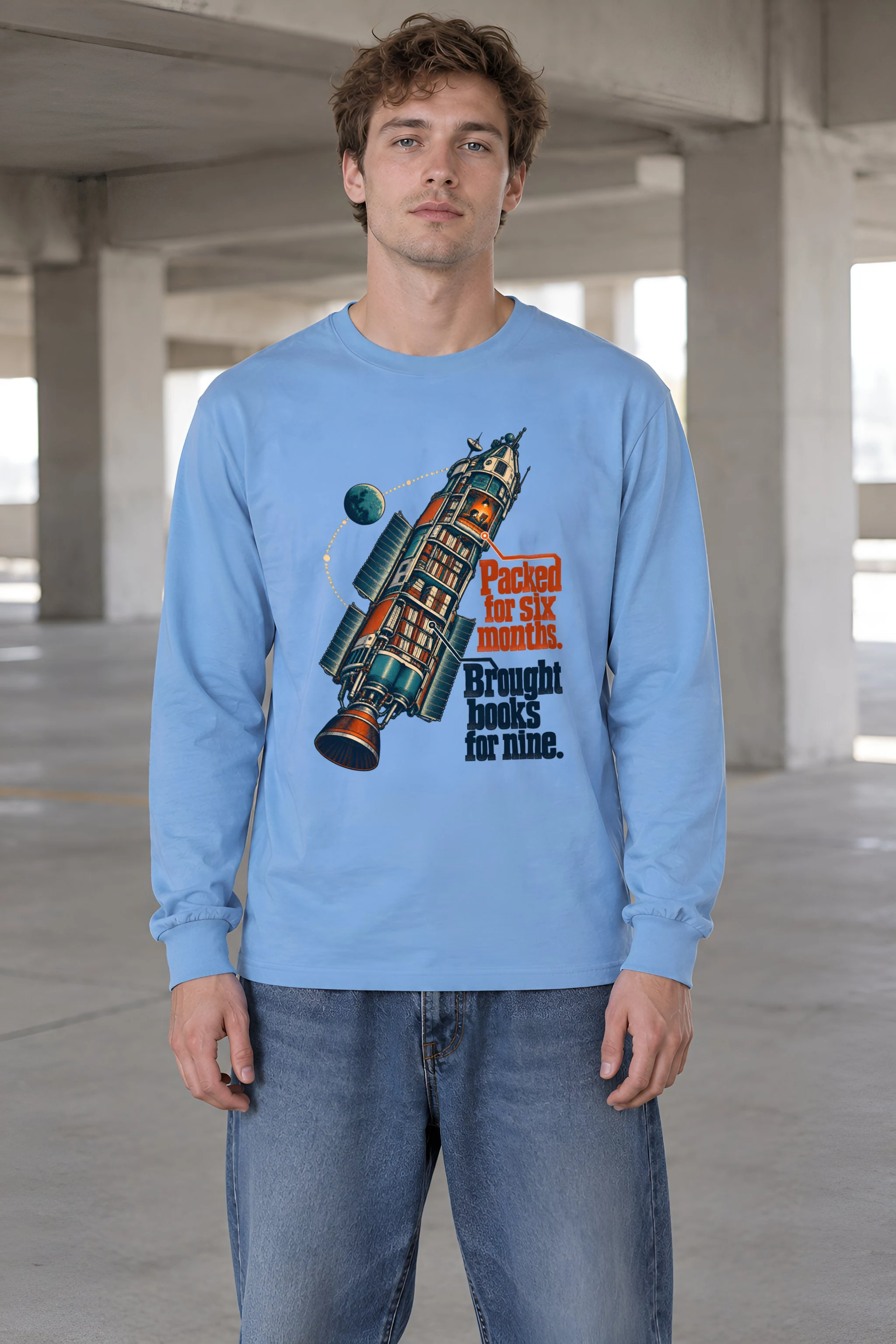 "Rocket Reading Room" Unisex Longsleeve T-shirt