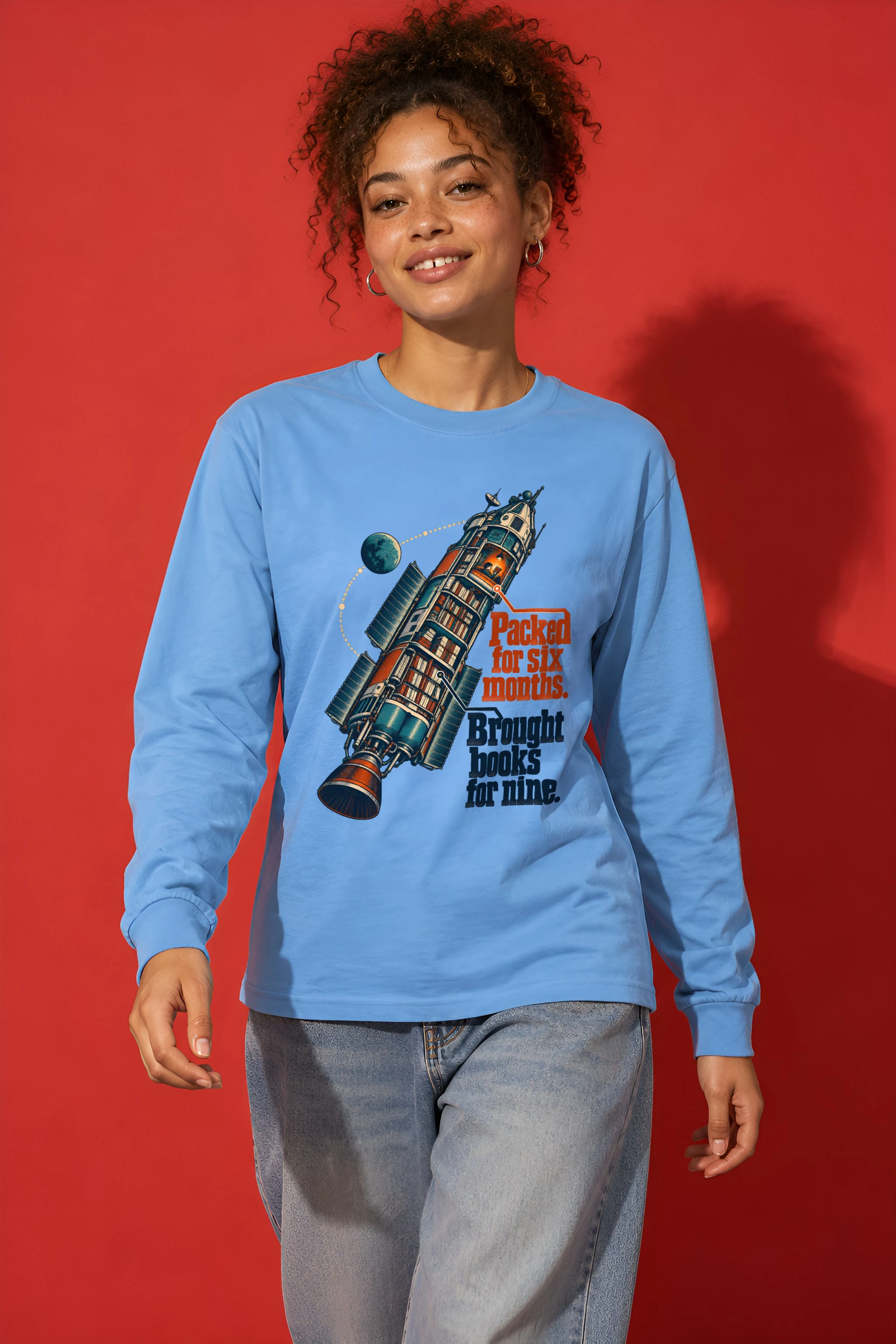 "Rocket Reading Room" Unisex Longsleeve T-shirt