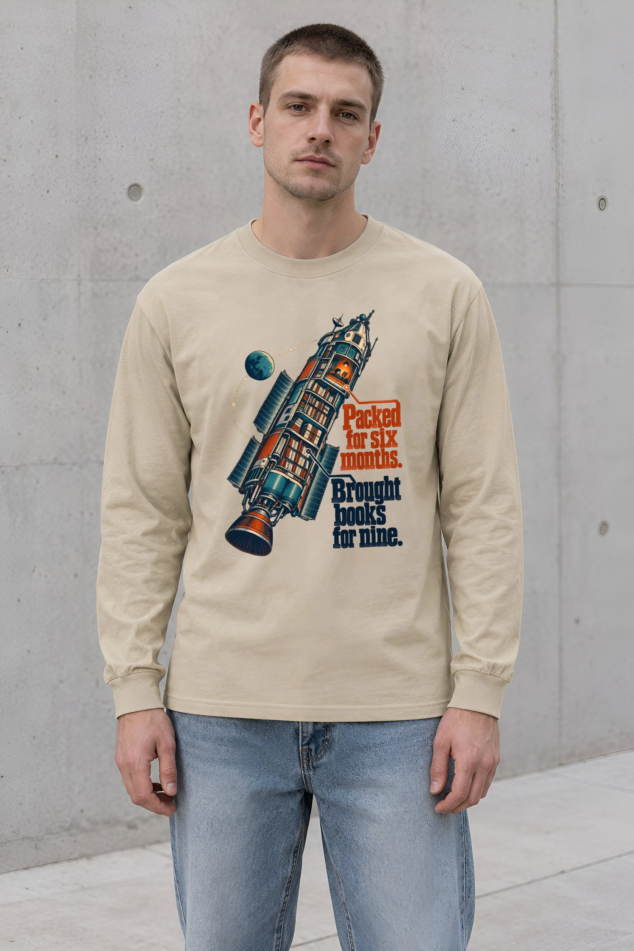 "Rocket Reading Room" Unisex Longsleeve T-shirt