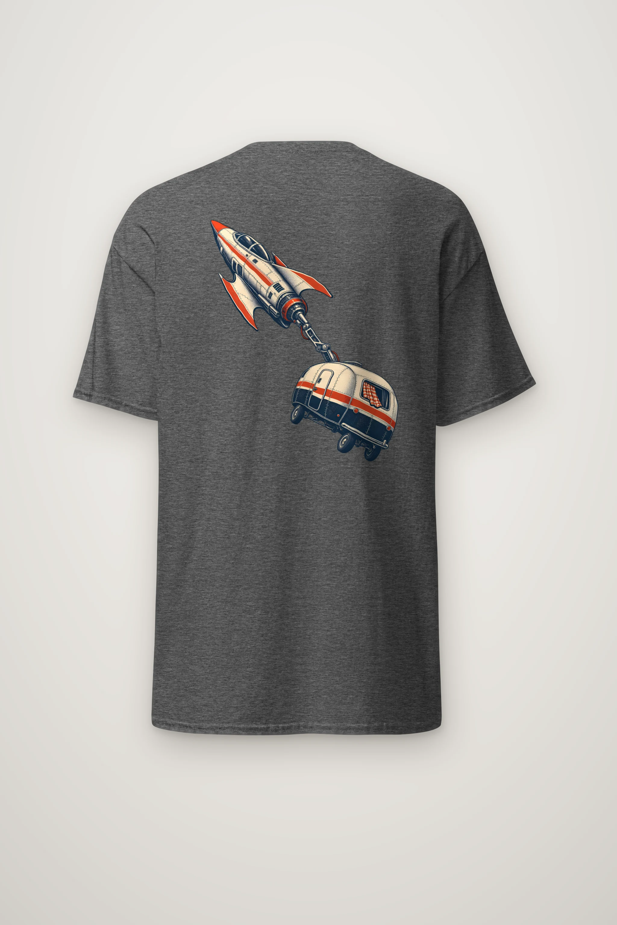 "Rocket Towing Caravan" Heavyweight Unisex Crewneck T-shirt