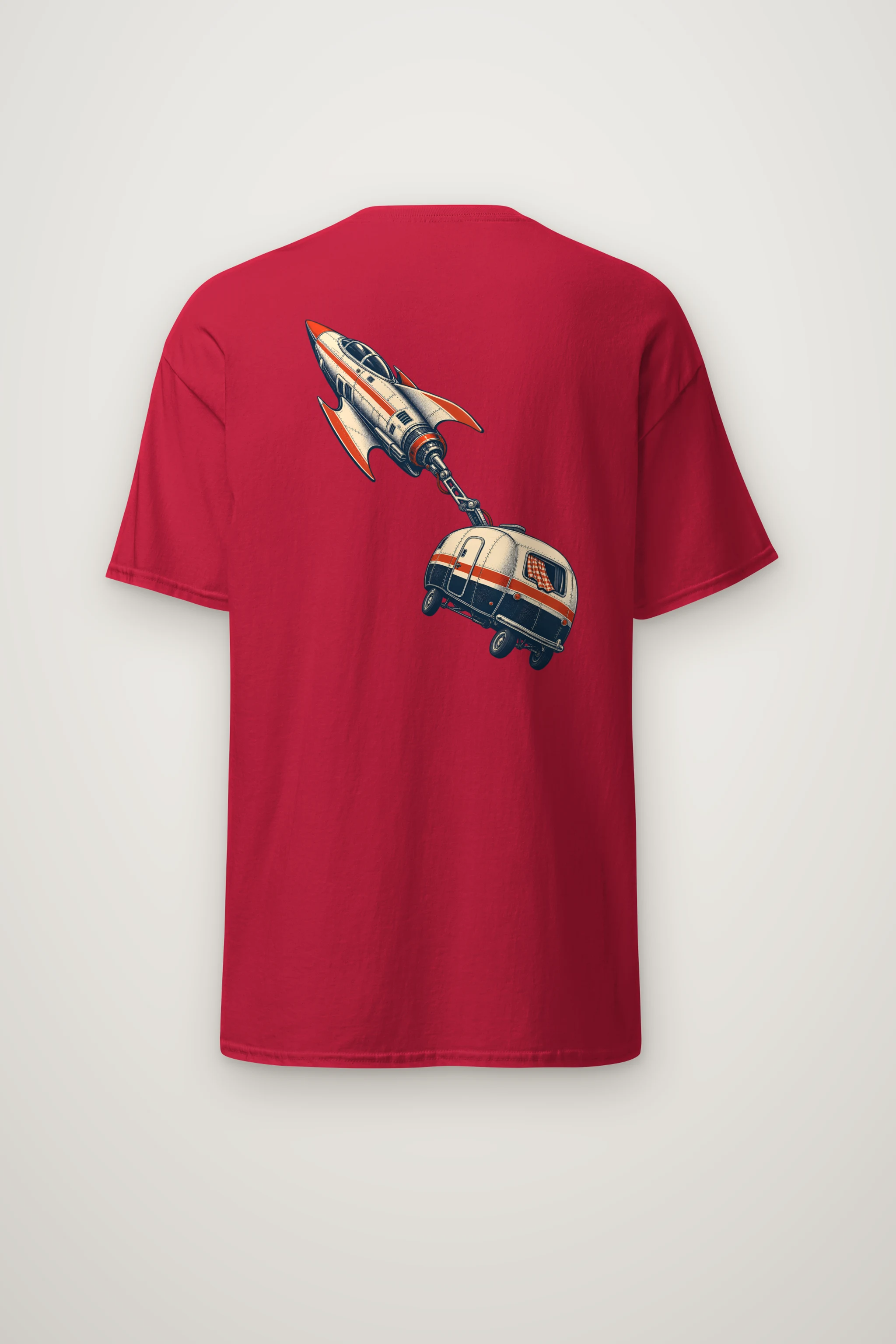 "Rocket Towing Caravan" Heavyweight Unisex Crewneck T-shirt