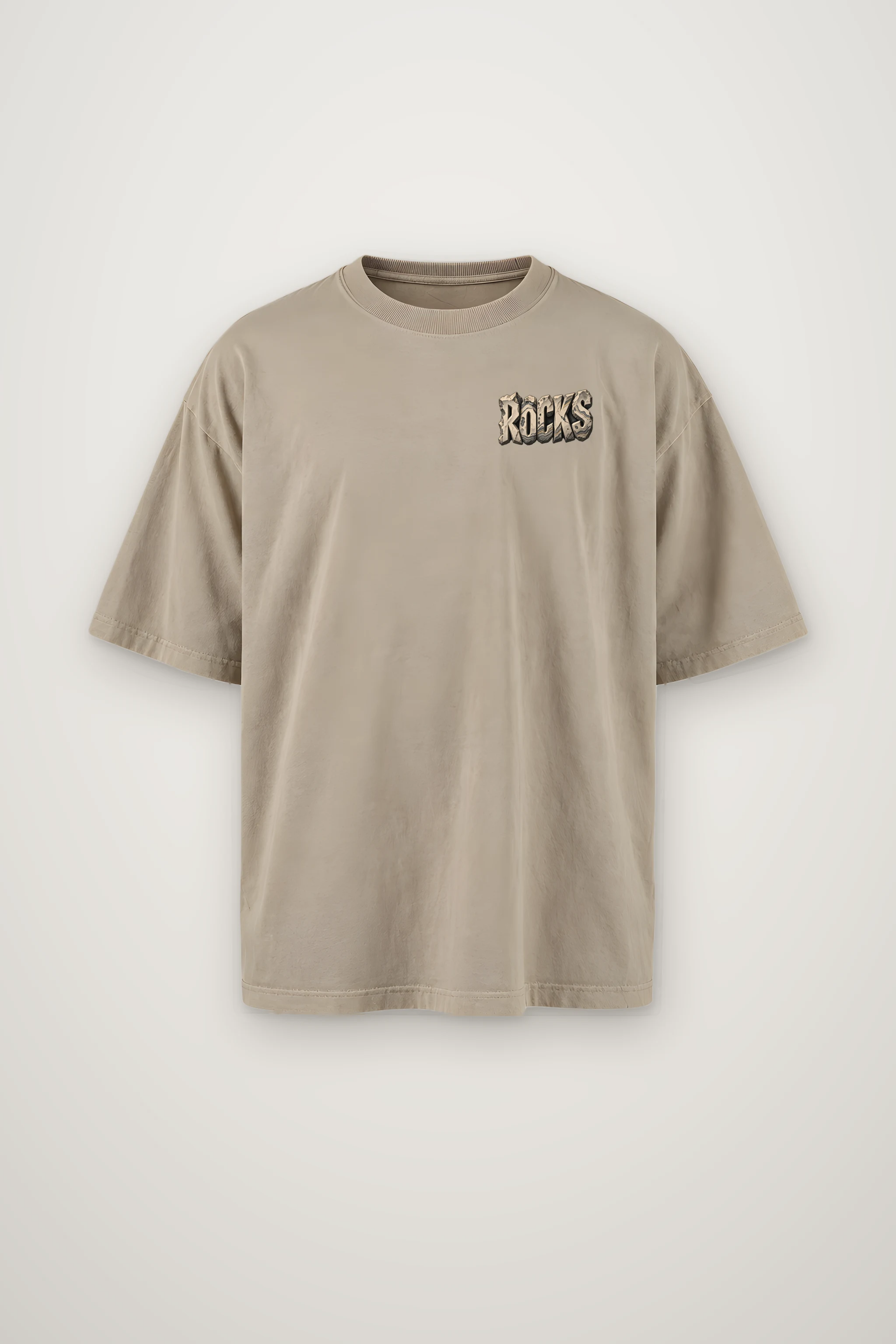 "Rocks Outnumber My Pockets" Men's Oversized Heavyweight Crewneck T-Shirt