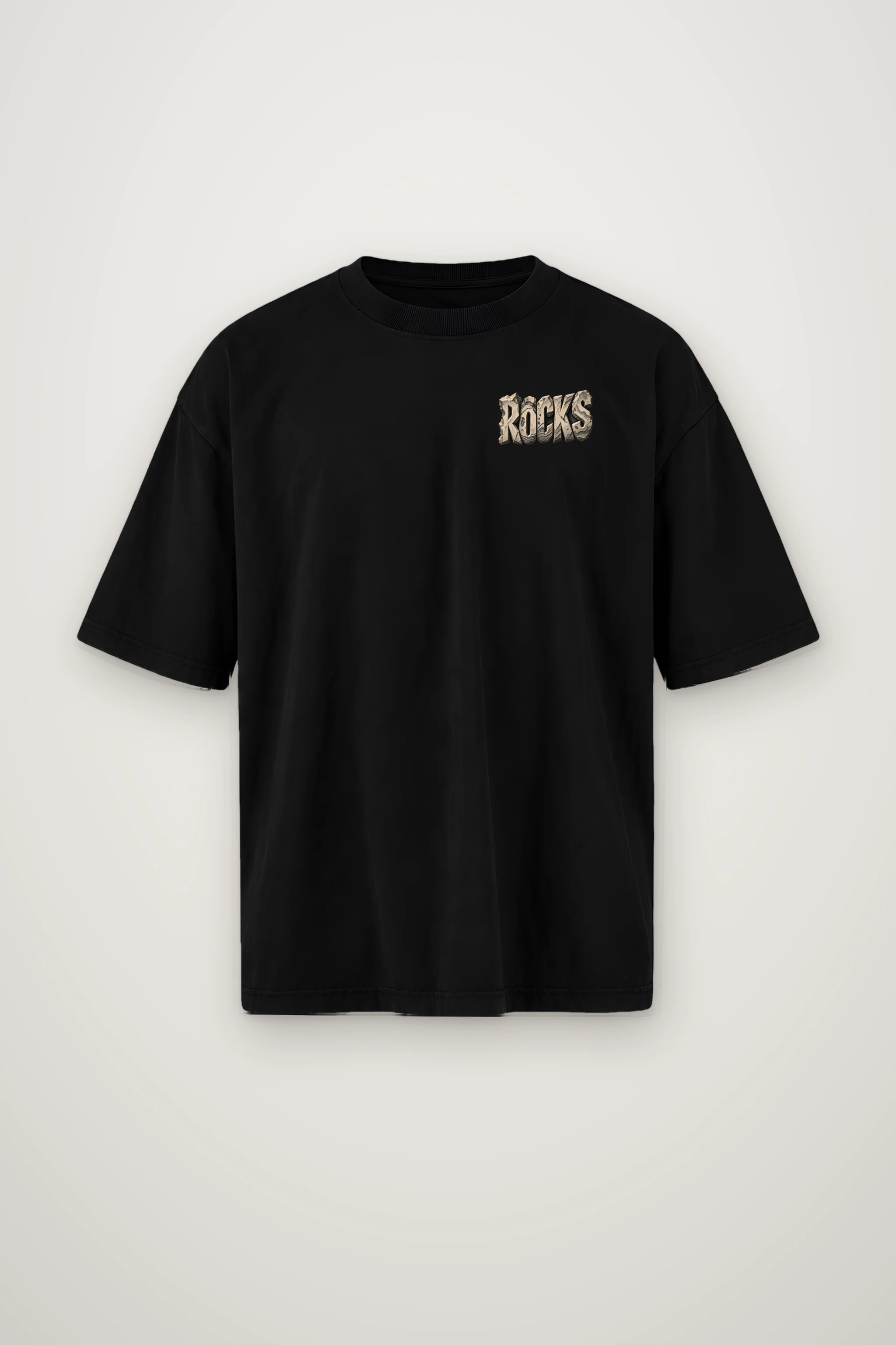 "Rocks Outnumber My Pockets" Men's Oversized Heavyweight Crewneck T-Shirt