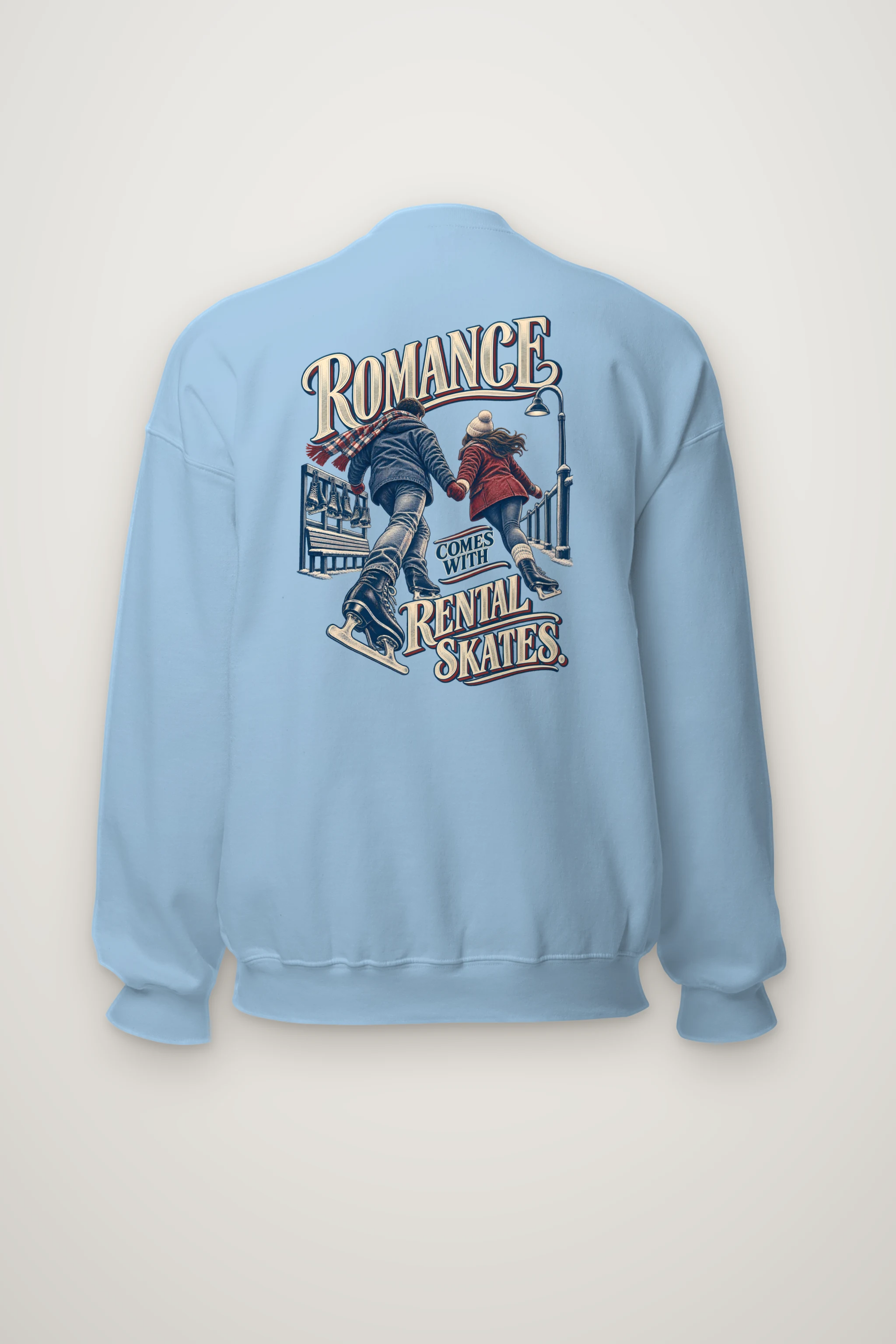 "Romance Comes With Rental Skates" Heavy Blend Unisex Crewneck Sweatshirt