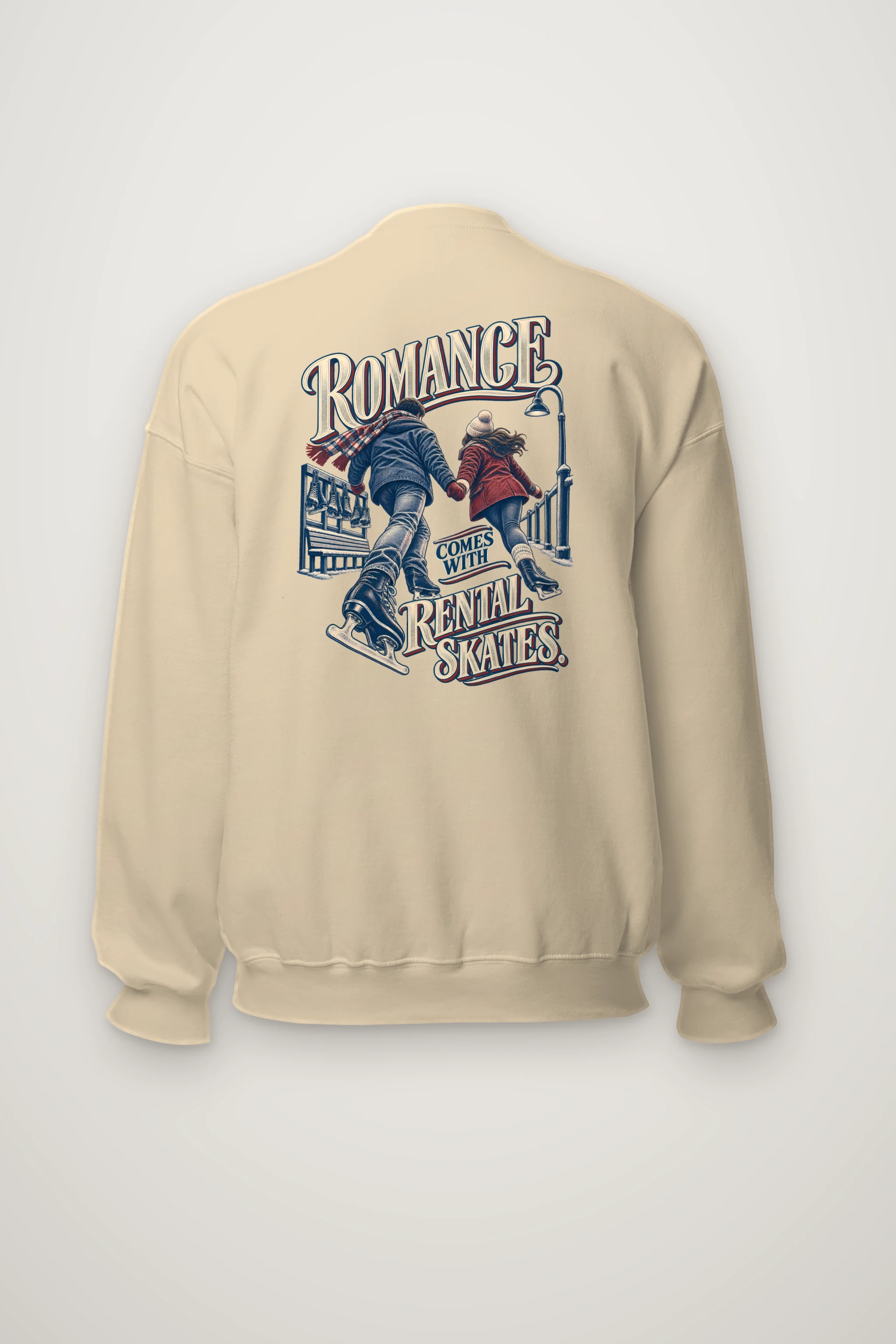 "Romance Comes With Rental Skates" Heavy Blend Unisex Crewneck Sweatshirt