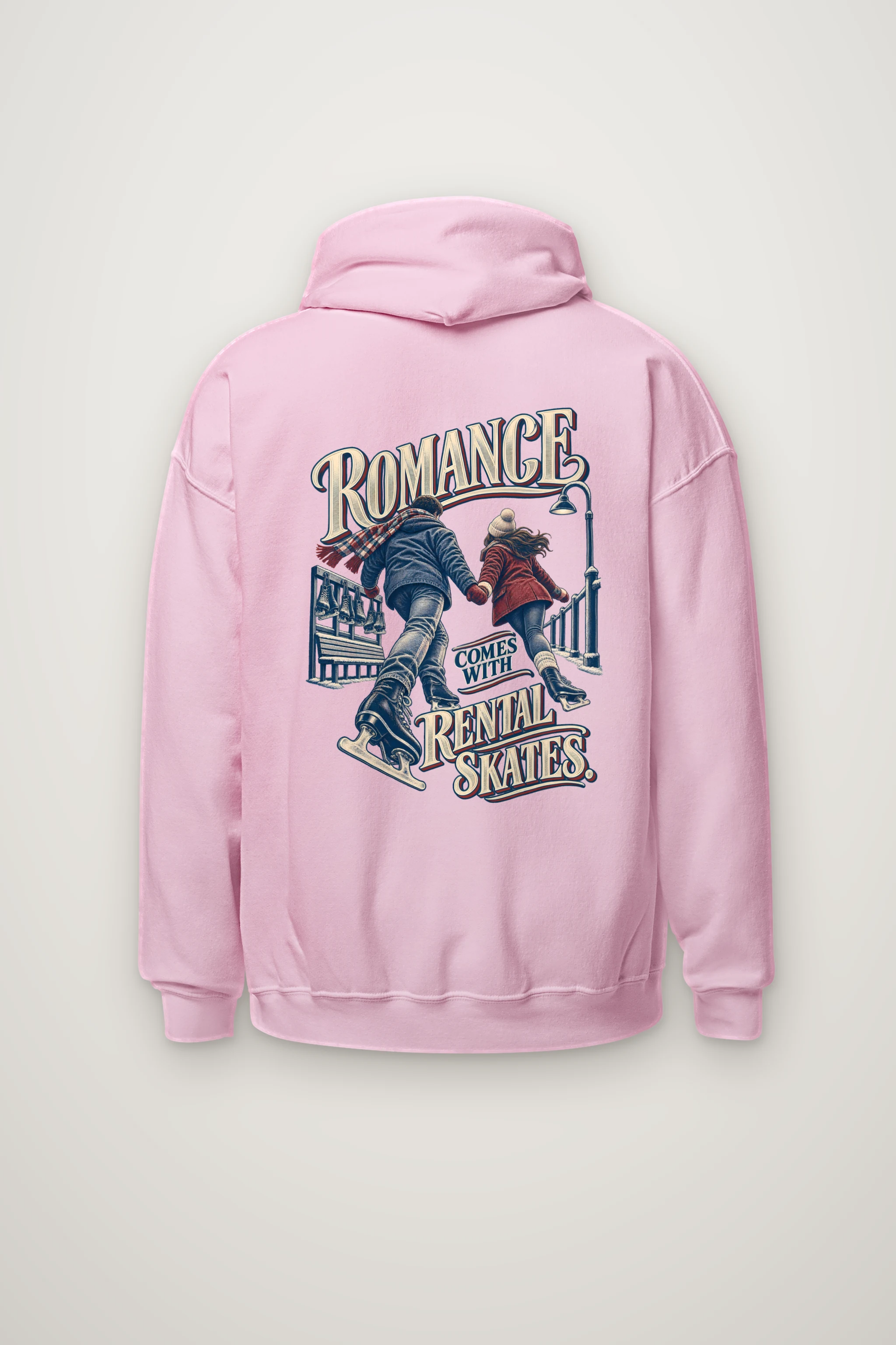 "Romance Comes With Rental Skates" Heavy Blend Unisex Pullover Hoodie