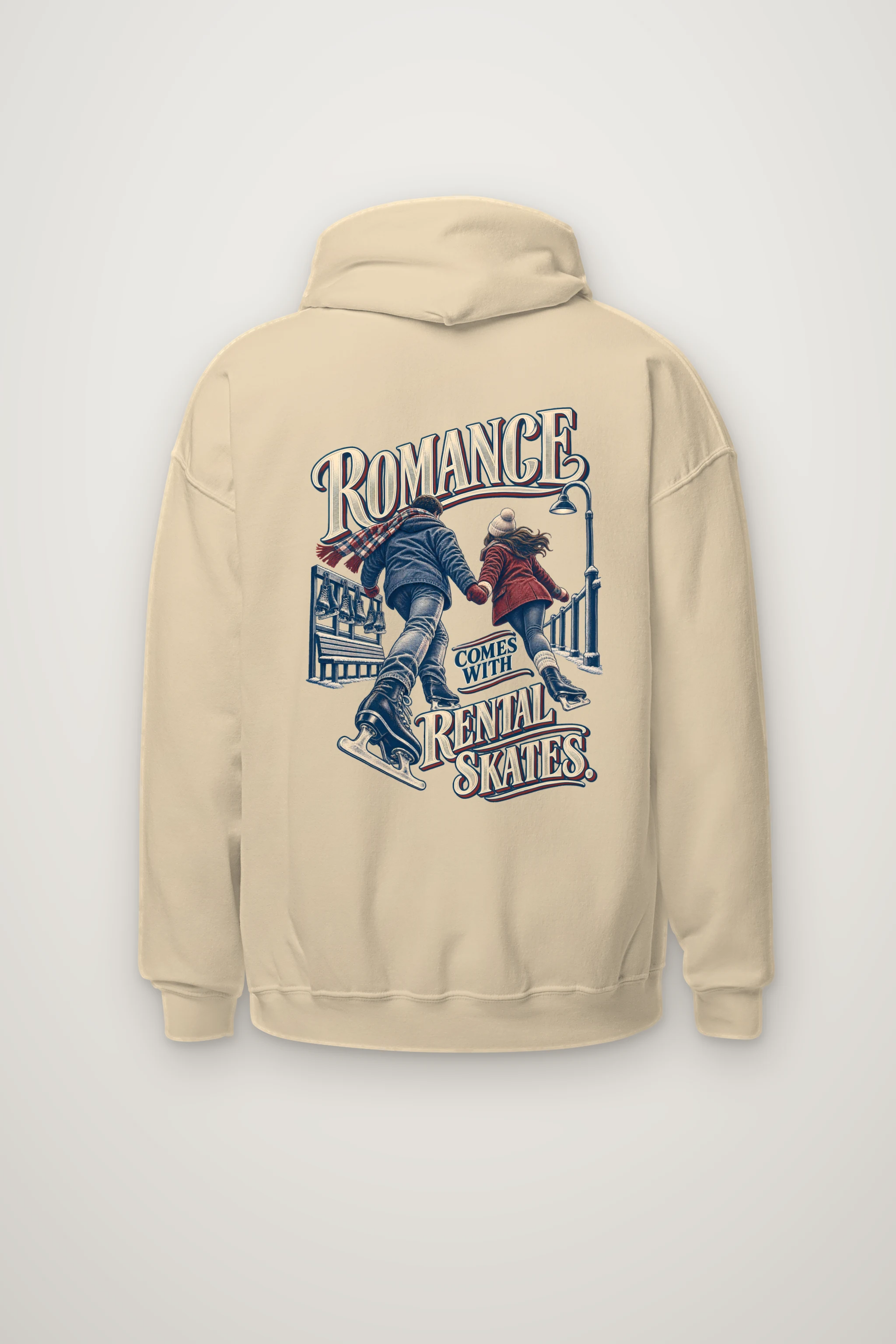 "Romance Comes With Rental Skates" Heavy Blend Unisex Pullover Hoodie