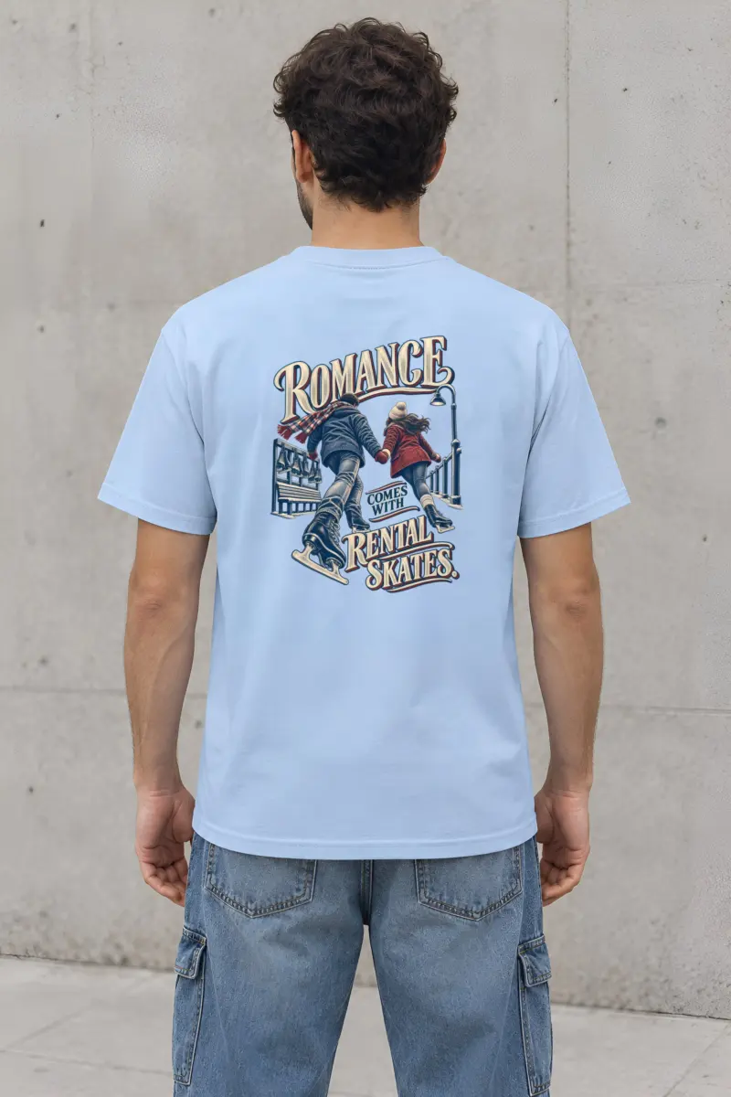 “Romance Comes With Rental Skates” Heavyweight Unisex Crewneck T-shirt