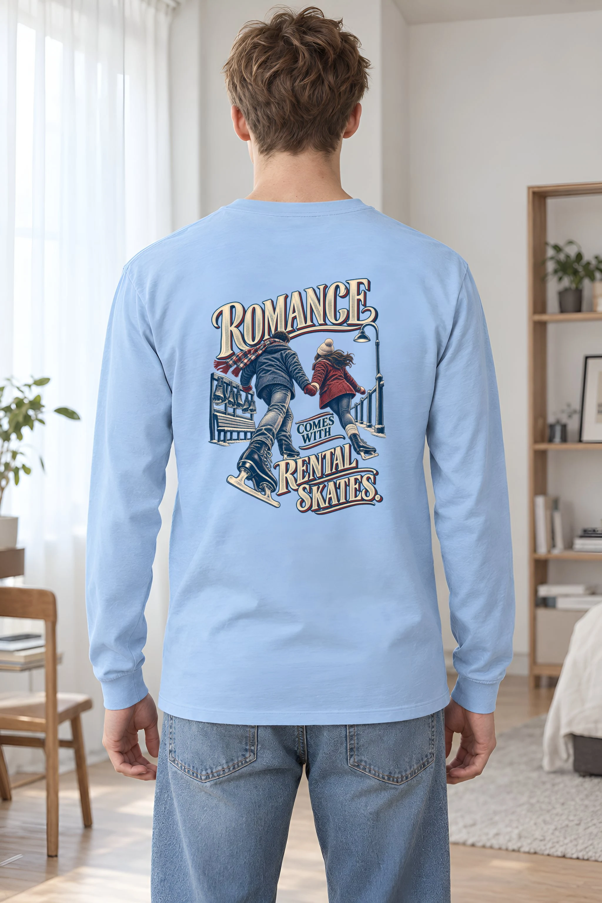 "Romance Comes With Rental Skates" Unisex Longsleeve T-shirt