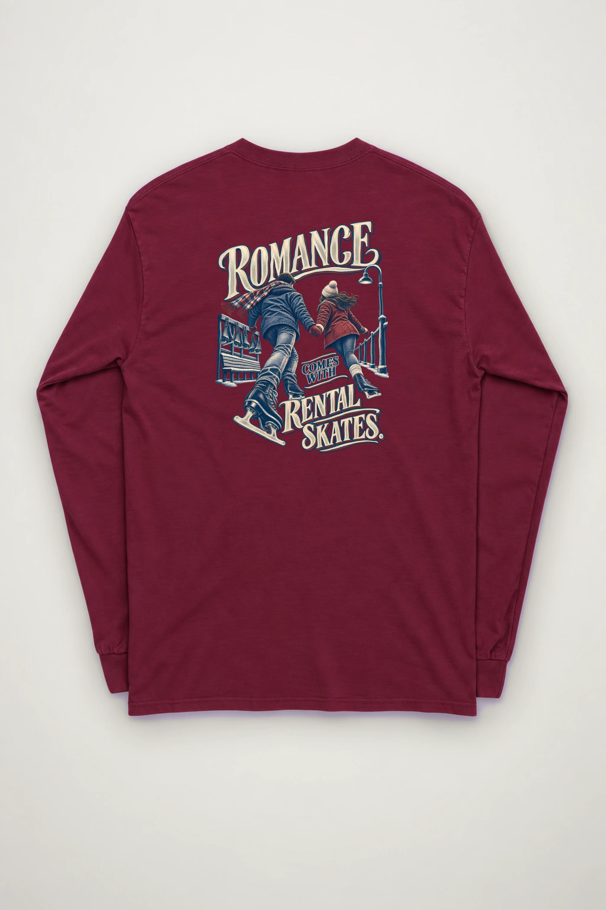 "Romance Comes With Rental Skates" Unisex Longsleeve T-shirt