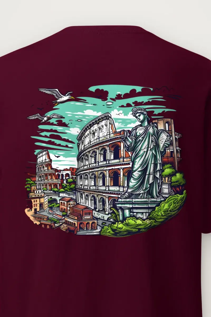 "Rome Overlook" Heavyweight Unisex Crewneck T-shirt