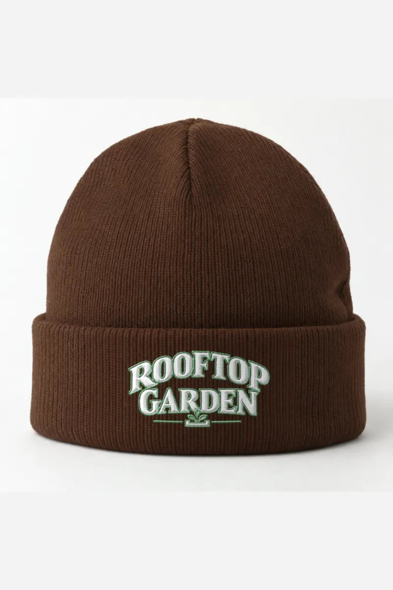 "Rooftop Garden" Cuffed Beanie · Embroidered