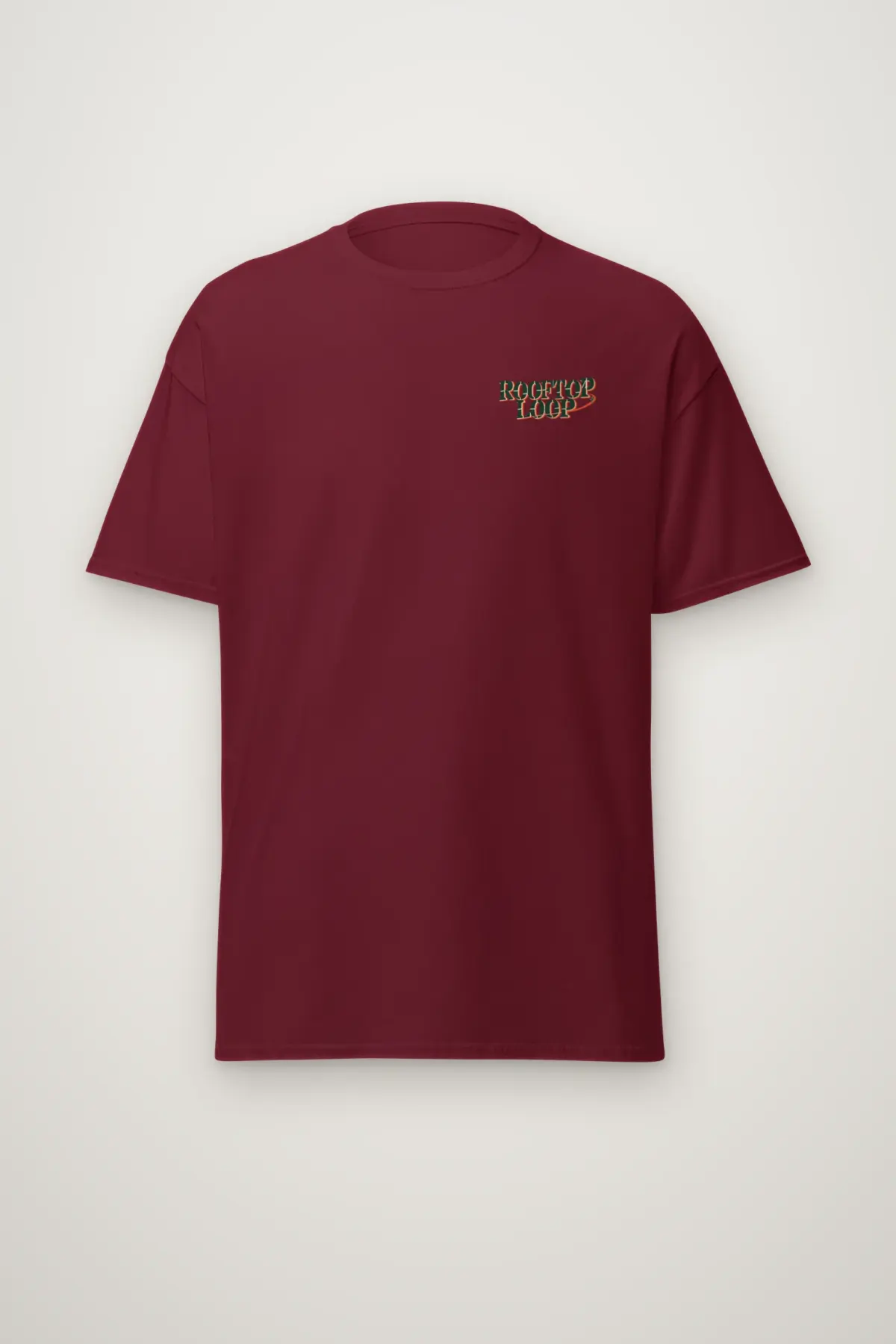 "Rooftop Loop" Heavyweight Unisex Crewneck T-shirt