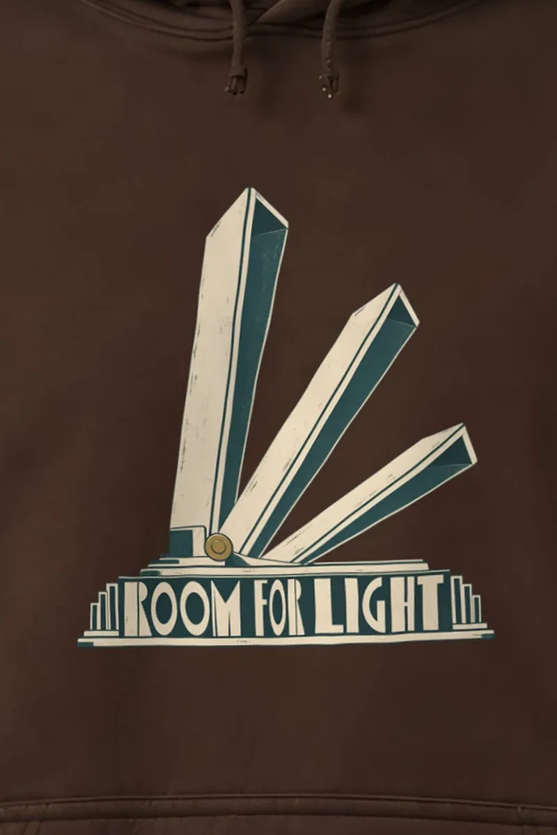 "Room For Light" 1 Pullover Hoodie - the graphic up close