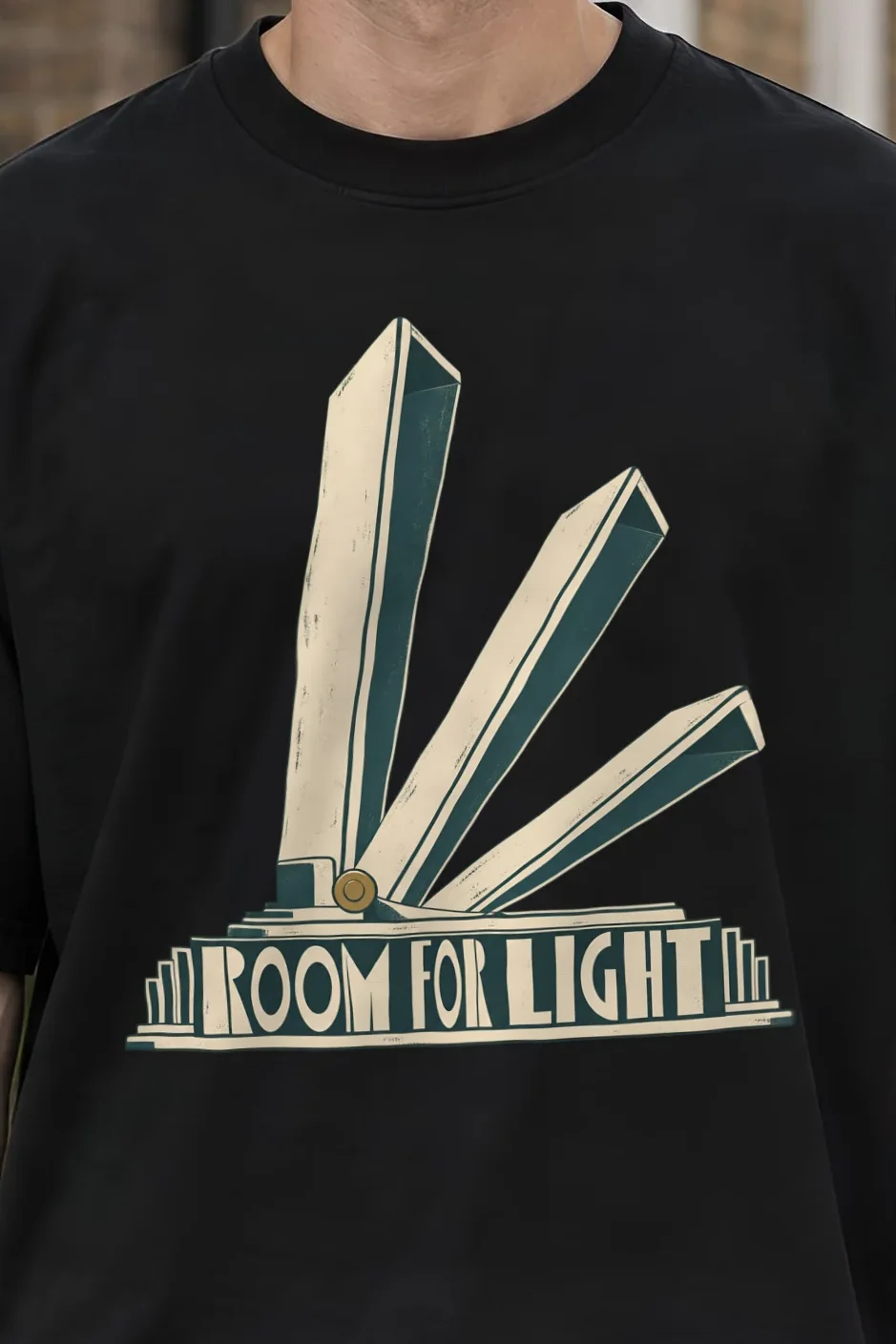 "Room for Light" Men’s Oversized Heavyweight Crewneck T-Shirt