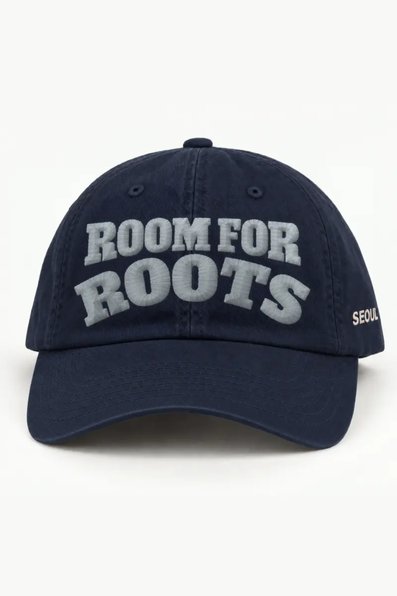 "Room For Roots" Classic Dad Hat · Embroidered — navy/cap-front
