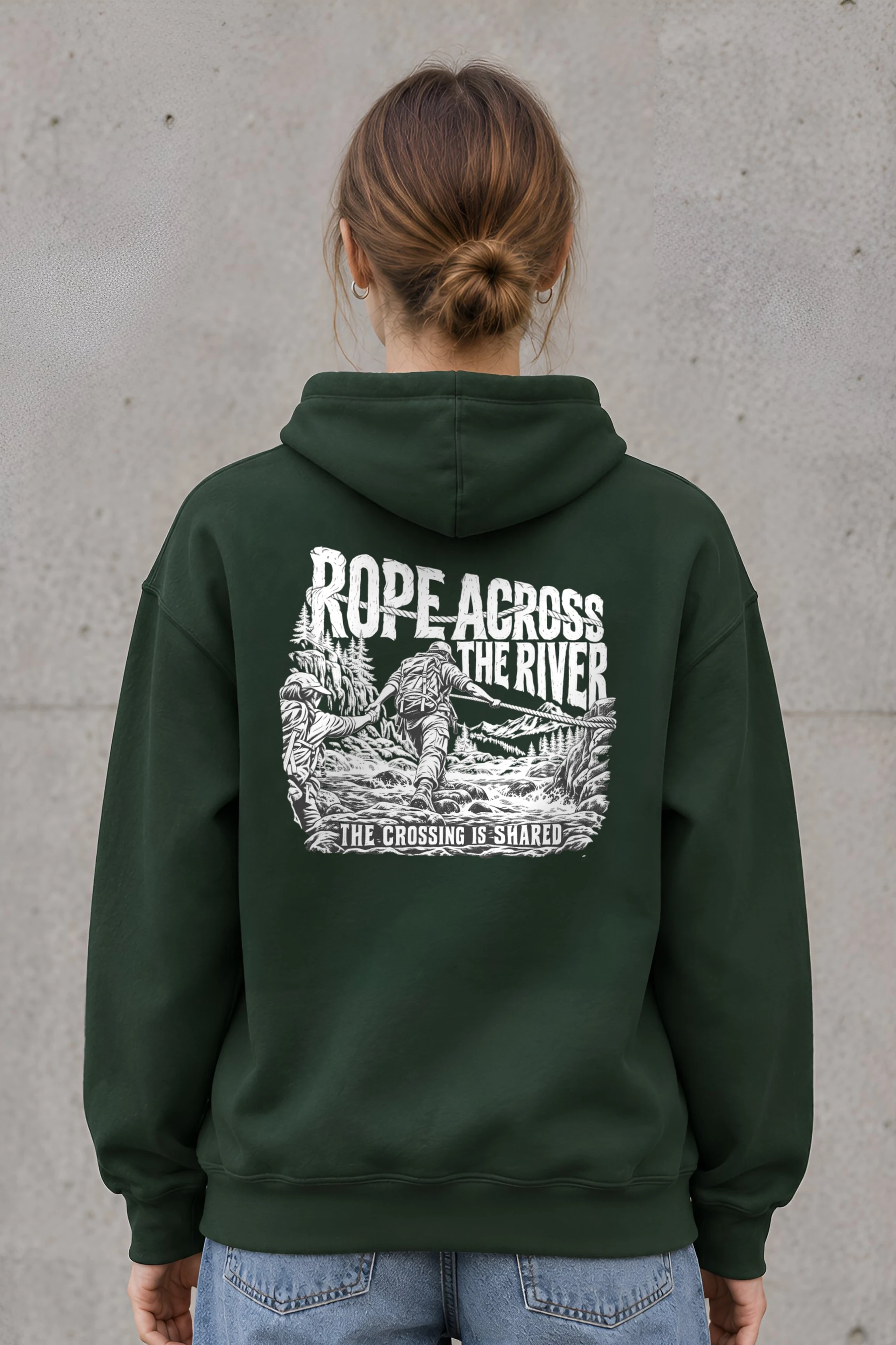 "Rope Across The River" Heavy Blend Unisex Pullover Hoodie