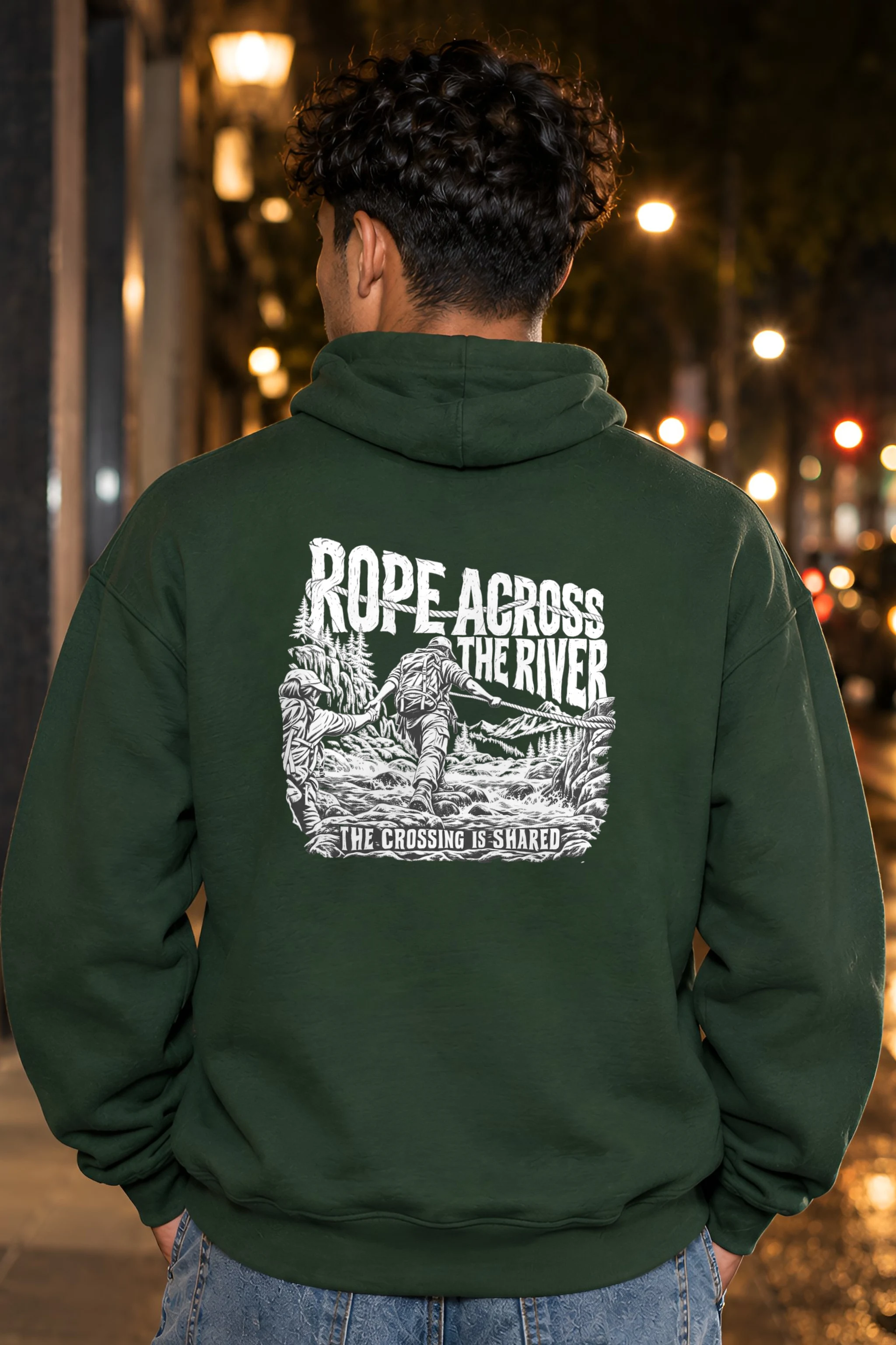"Rope Across The River" Heavy Blend Unisex Pullover Hoodie