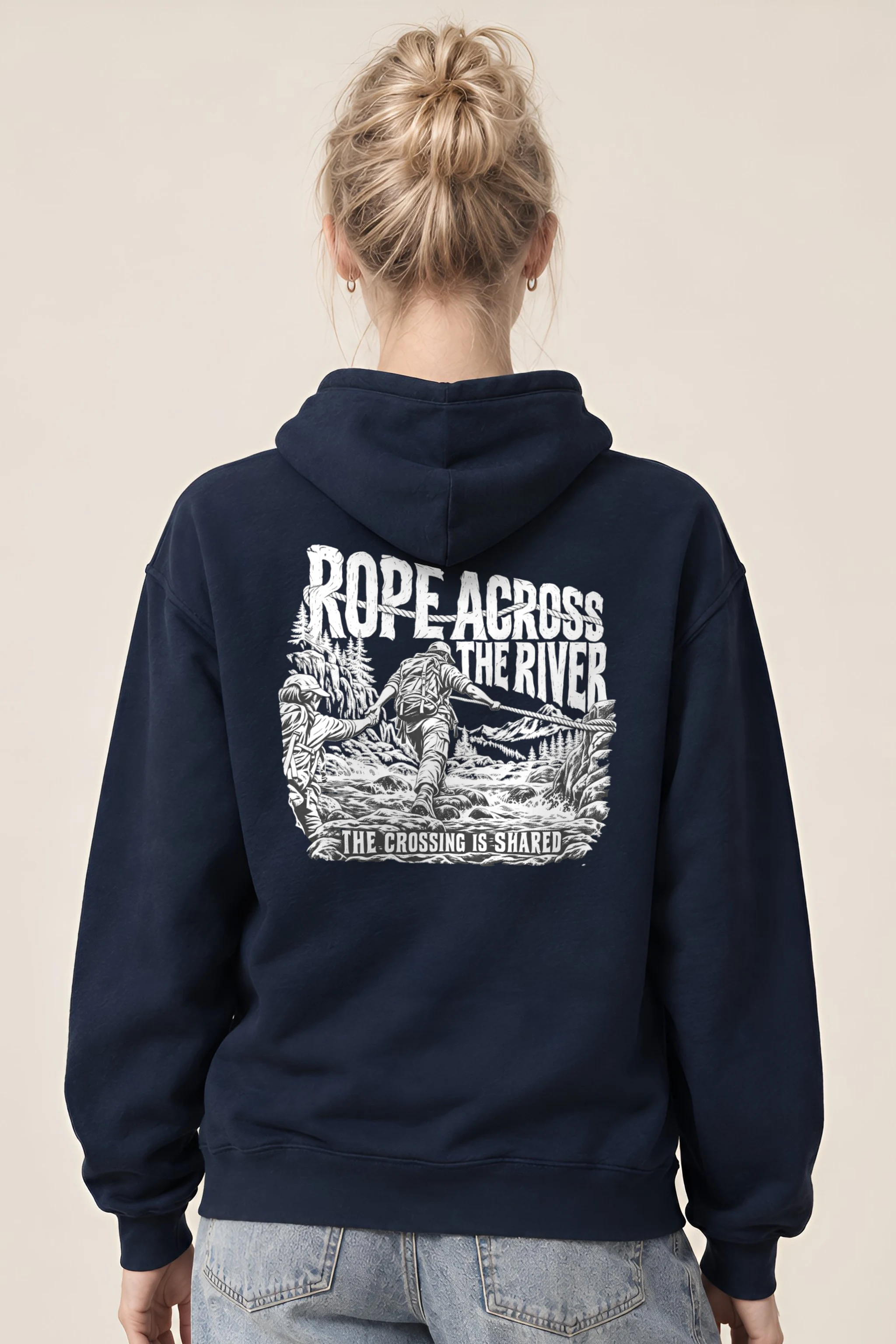 "Rope Across The River" Heavy Blend Unisex Pullover Hoodie
