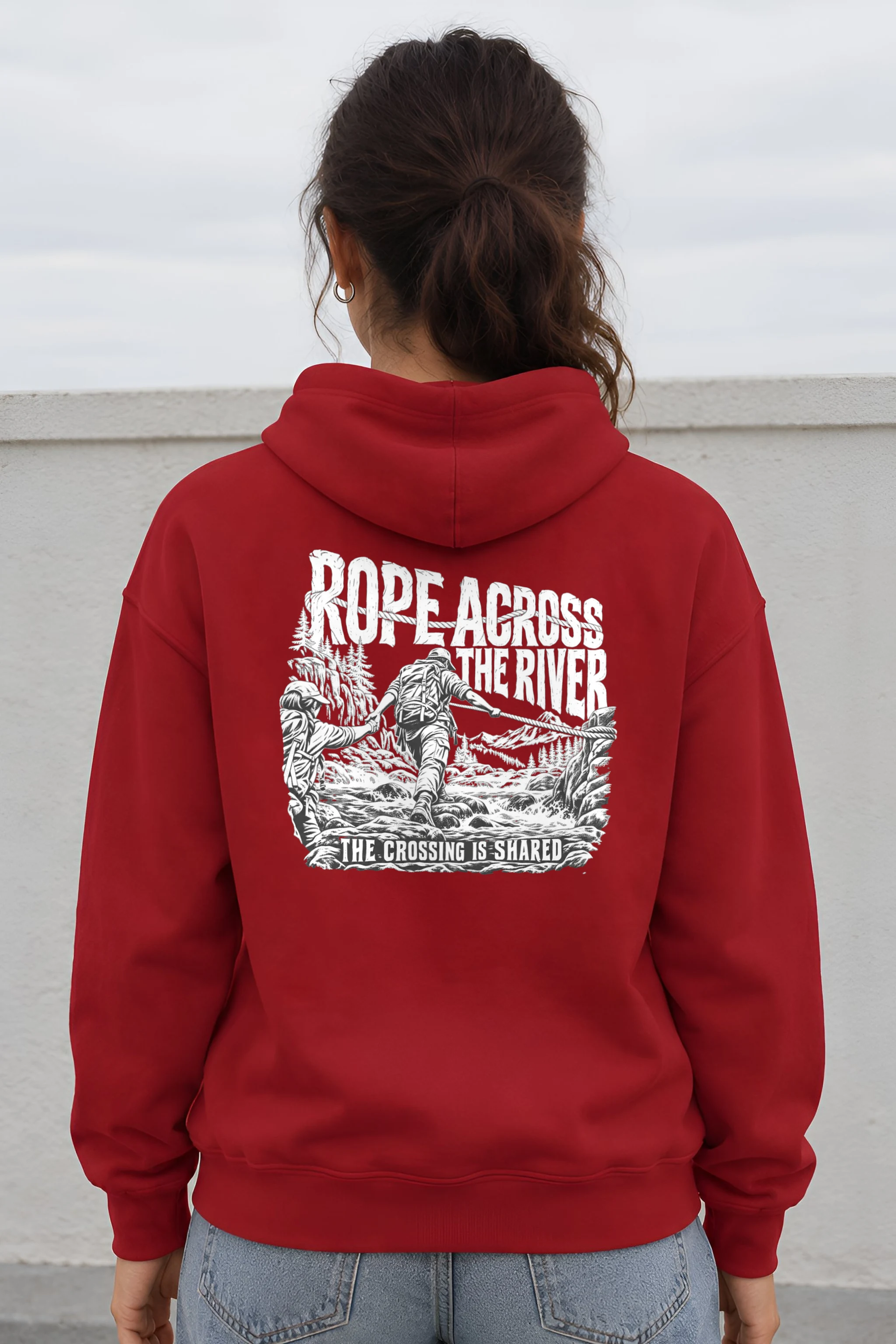 "Rope Across The River" Heavy Blend Unisex Pullover Hoodie