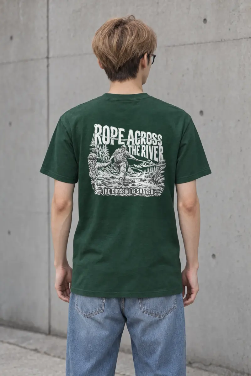 "Rope Across The River" Heavyweight Unisex Crewneck T-shirt