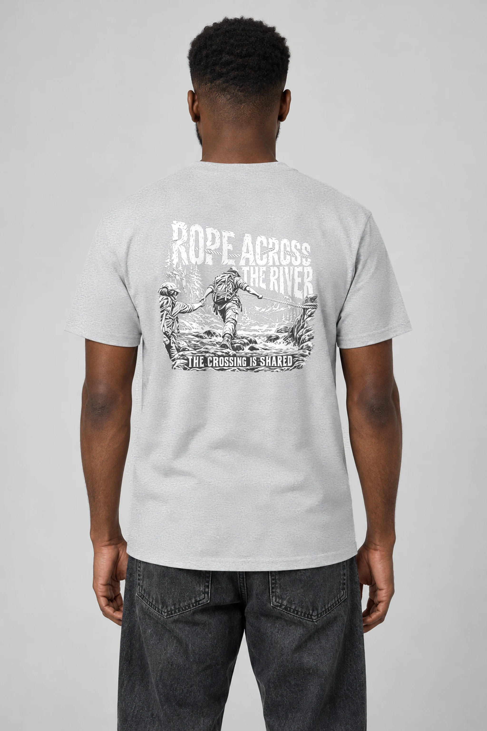 "Rope Across The River" Heavyweight Unisex Crewneck T-shirt