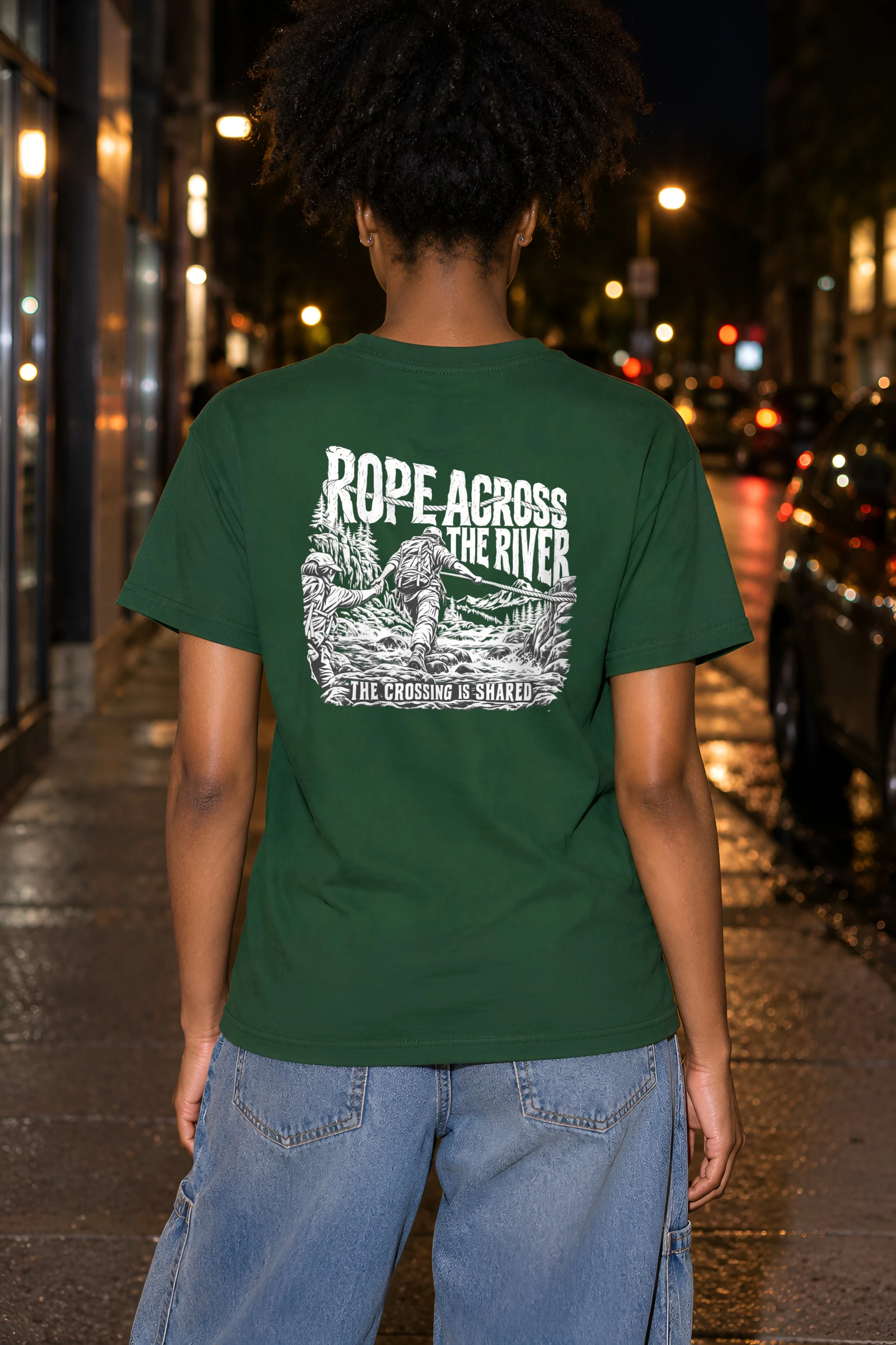 "Rope Across The River" Heavyweight Unisex Crewneck T-shirt