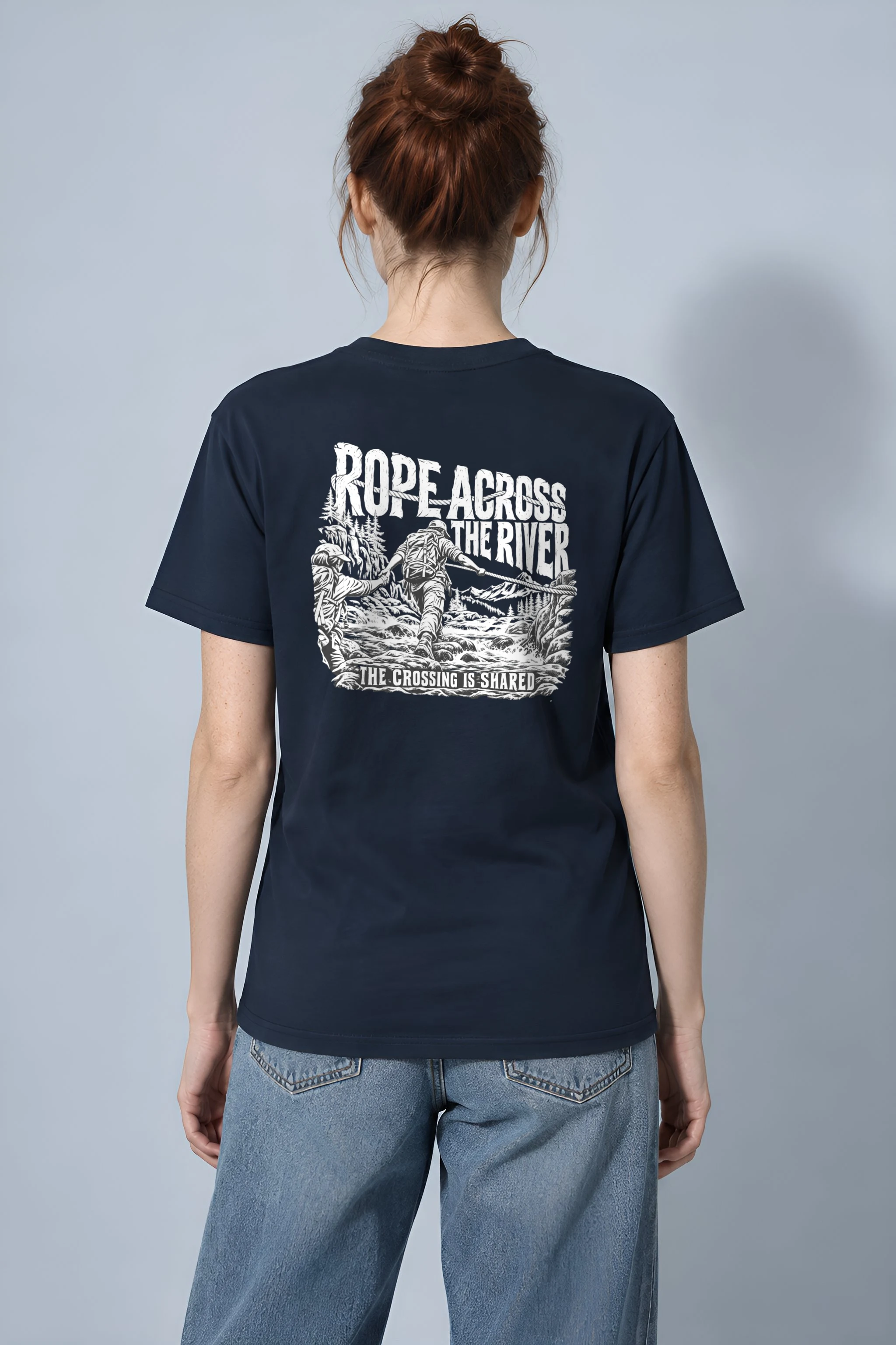 "Rope Across The River" Heavyweight Unisex Crewneck T-shirt