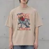 "Rose And Pruning Shears" Men's Oversized Heavyweight Crewneck T-Shirt