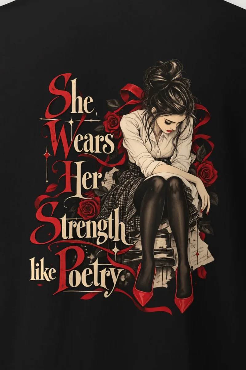 "Rosebound Resolve" Heavyweight Unisex Crewneck T-shirt