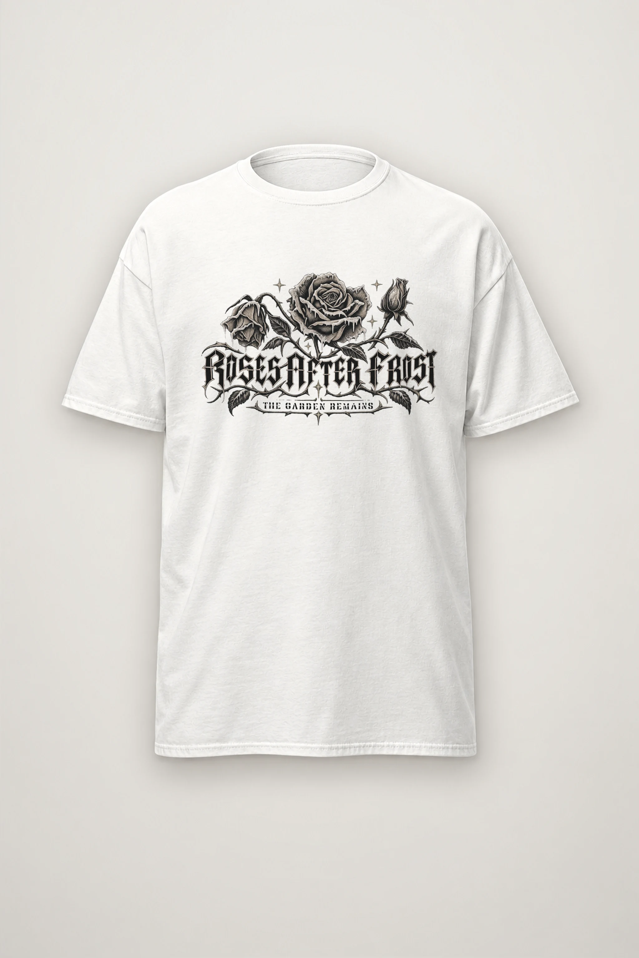 "Roses After Frost" Heavyweight Unisex Crewneck T-shirt