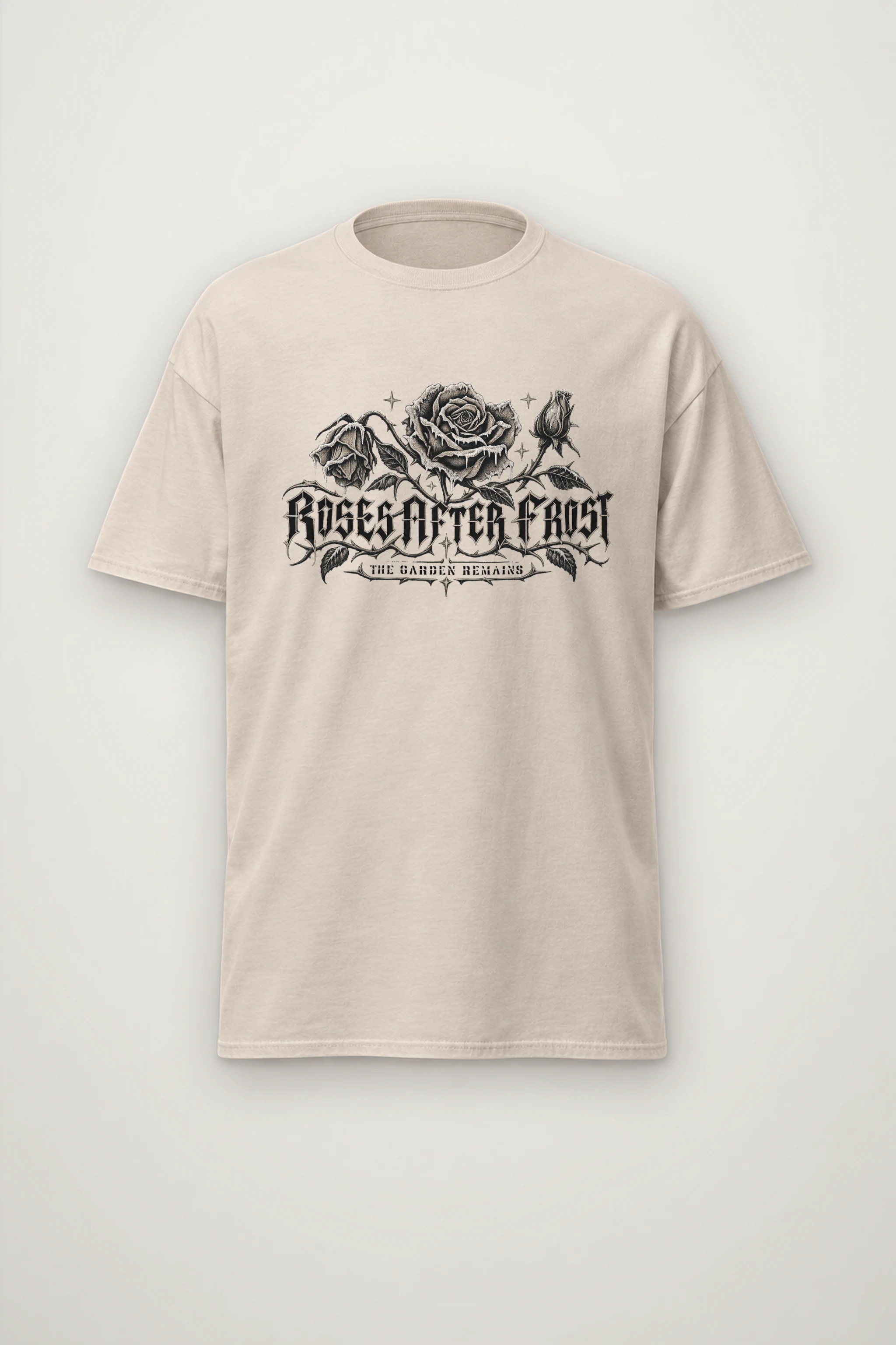 "Roses After Frost" Heavyweight Unisex Crewneck T-shirt